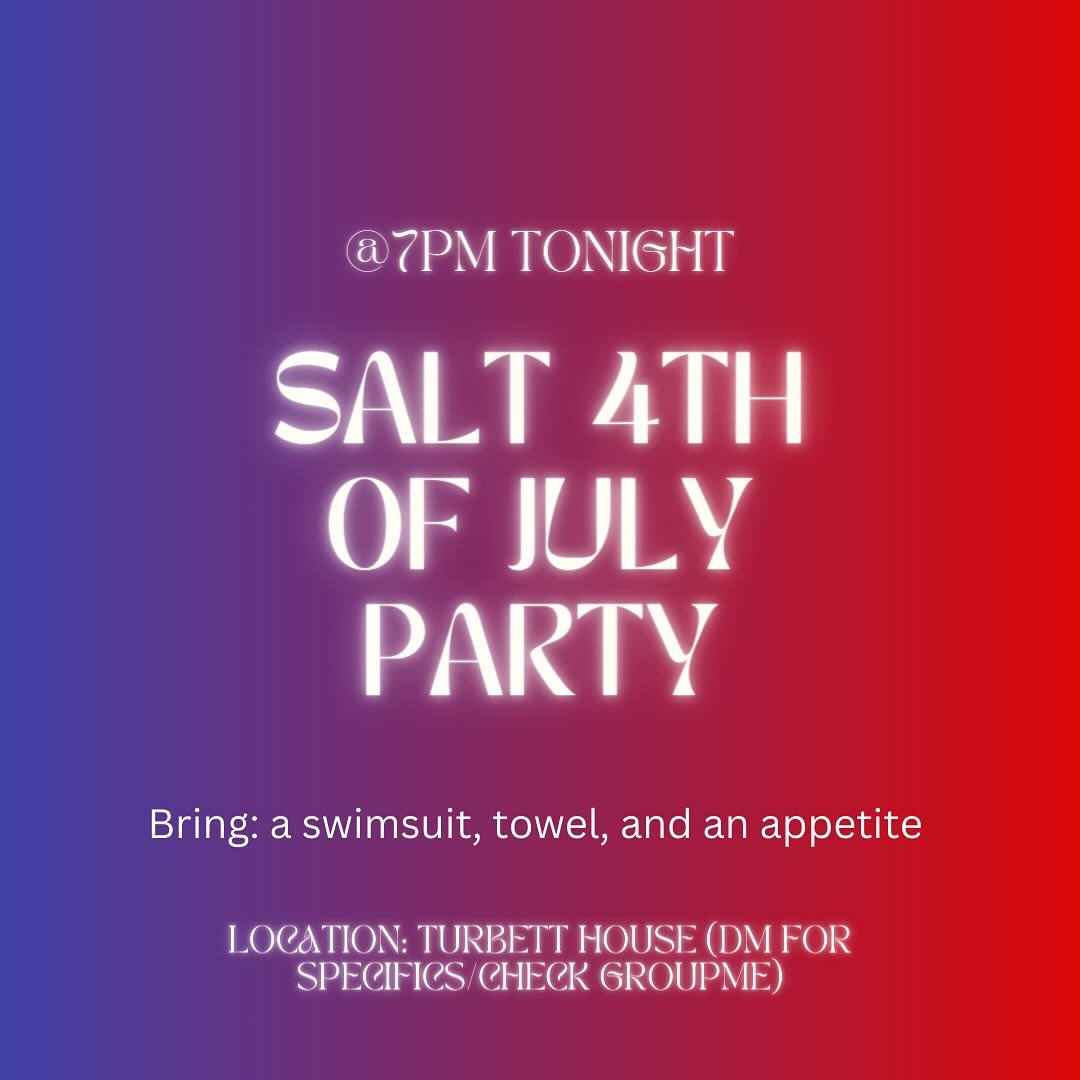 Don&rsquo;t miss out on some pool volleyball and smash burgers tonight!! Heard over to the Turbett&rsquo;s house this evening for some community and fun :) hope to see yall there&hellip; dm for address or check the GroupMe!