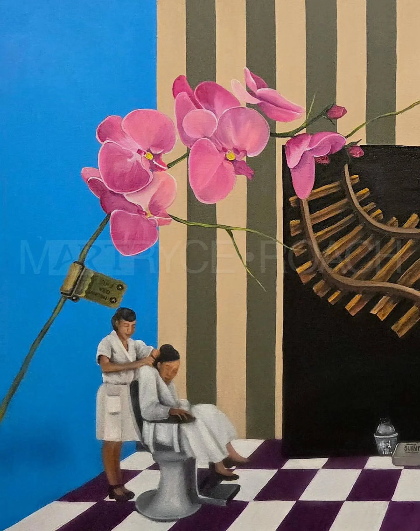 Martryce Roach 2025
I Don&rsquo;t Look Like What I&rsquo;ve Been Through 
acrylic and oil on canvas 
30in x 48in
76.2cm x 121.92cm

www.martryceroach.com

#MartryceRoach #1940s #WAC