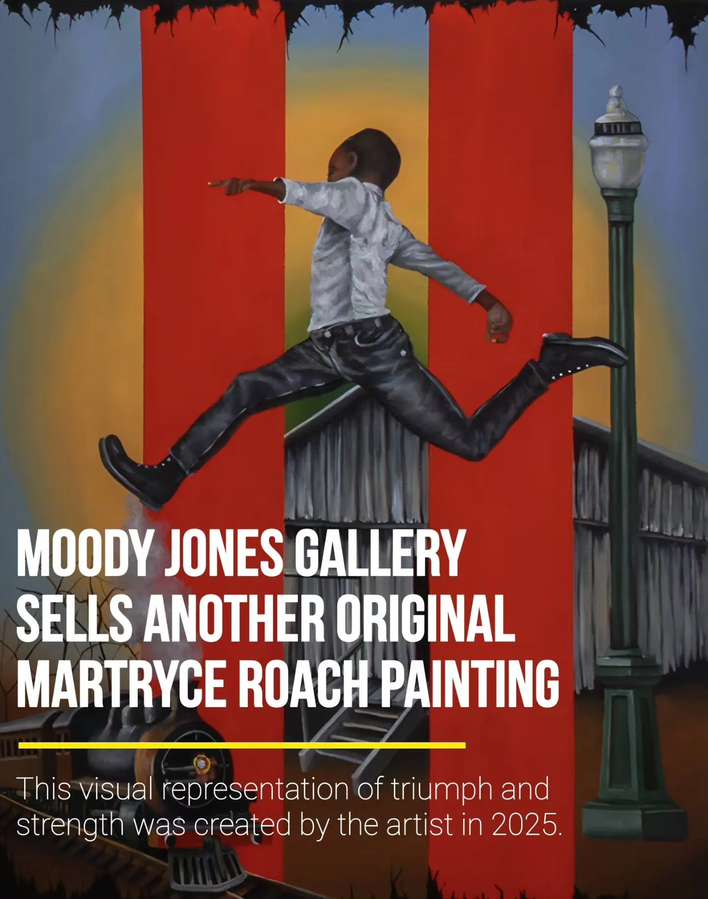 📢 This marks the 16th piece of mine sold by Adrian Moody and Robyn Jones through the Moody Jones Gallery in PA since 2019 🎊

I am thrilled to announce that my original 2025 oil painting, Bigger Than The History is now SOLD 🔴 a few limited edition 