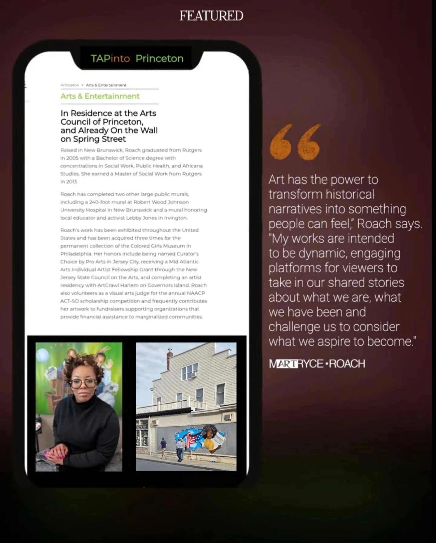 NEW ARTICLE | LINK IN BIO 📰 

My warmest gratitude TAPinto @princetoncommunitynews for this beautiful feature.  It's been such a great honor working with @ArtsCouncilofPrinceton so far.  I am loving this new partnership and I'm really excited about 