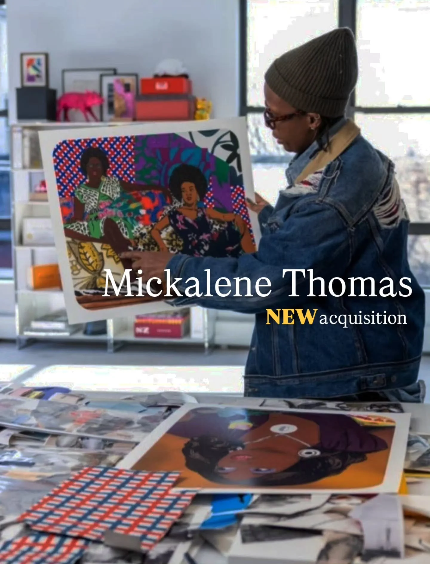 Added this beautiful #MickaleneThomas limited edition print to my collection ✨️ It explores safety built through an ordinary act, projecting an intimate space where love exists without performance.

#fineartcollector #avantarte