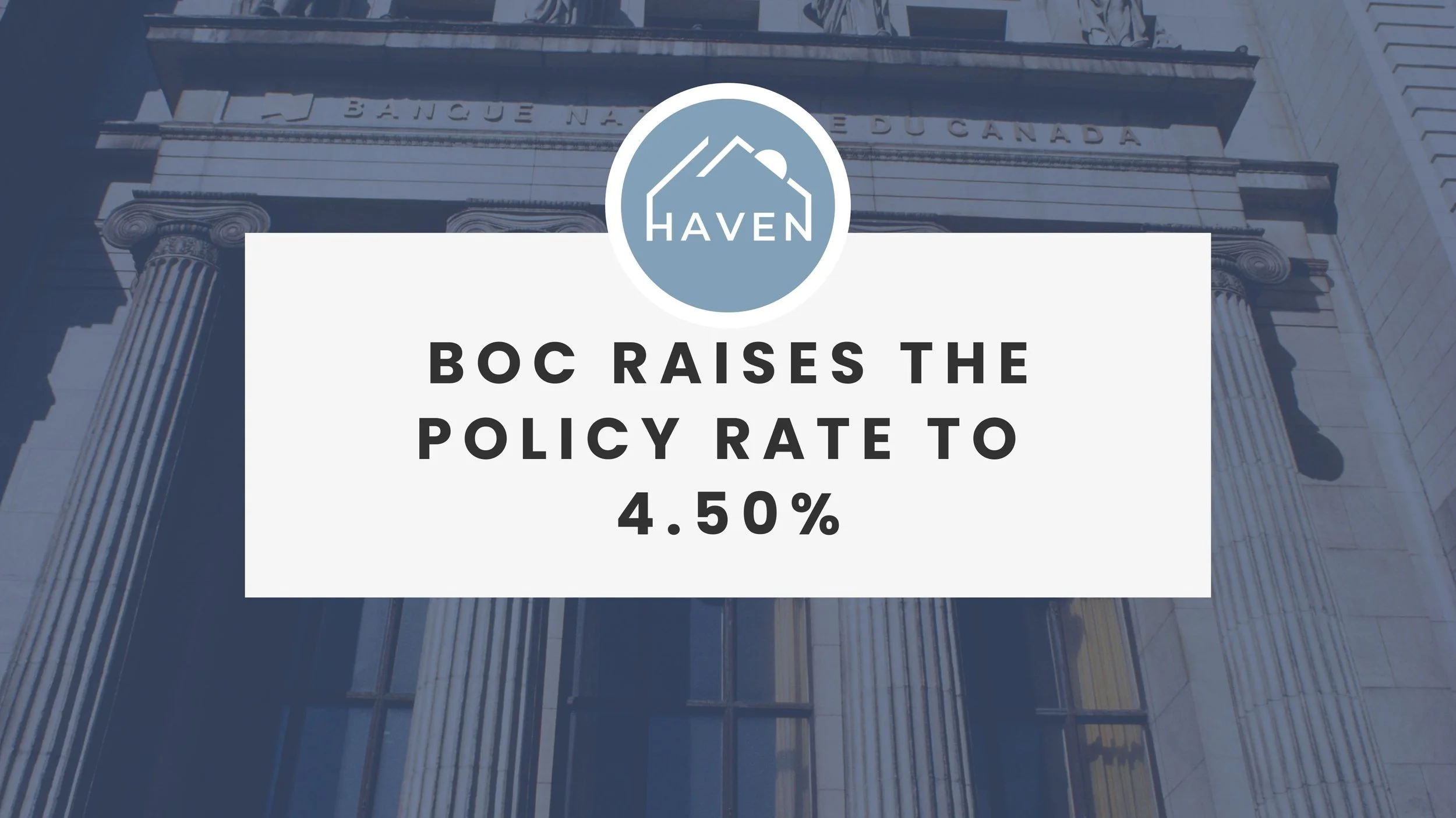 BOC RAISES POLICY RATE TO 4.50%