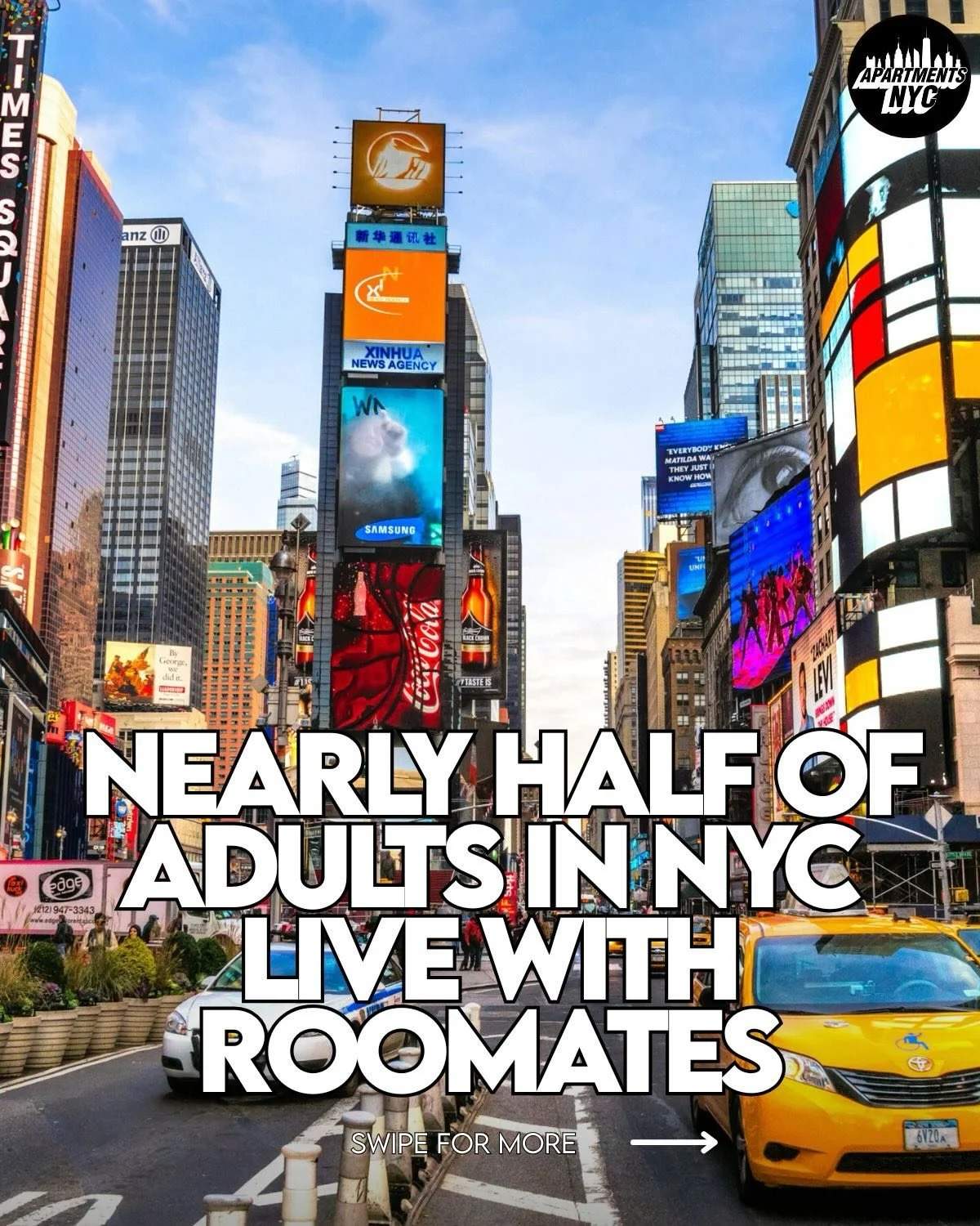 About 40% of adults in the New York City metro live with roommates or in doubled-up households making NYC one of the highest rates among major U.S. cities &mdash; compared to around 30% nationwide. This trend is seen in other expensive metros like Lo