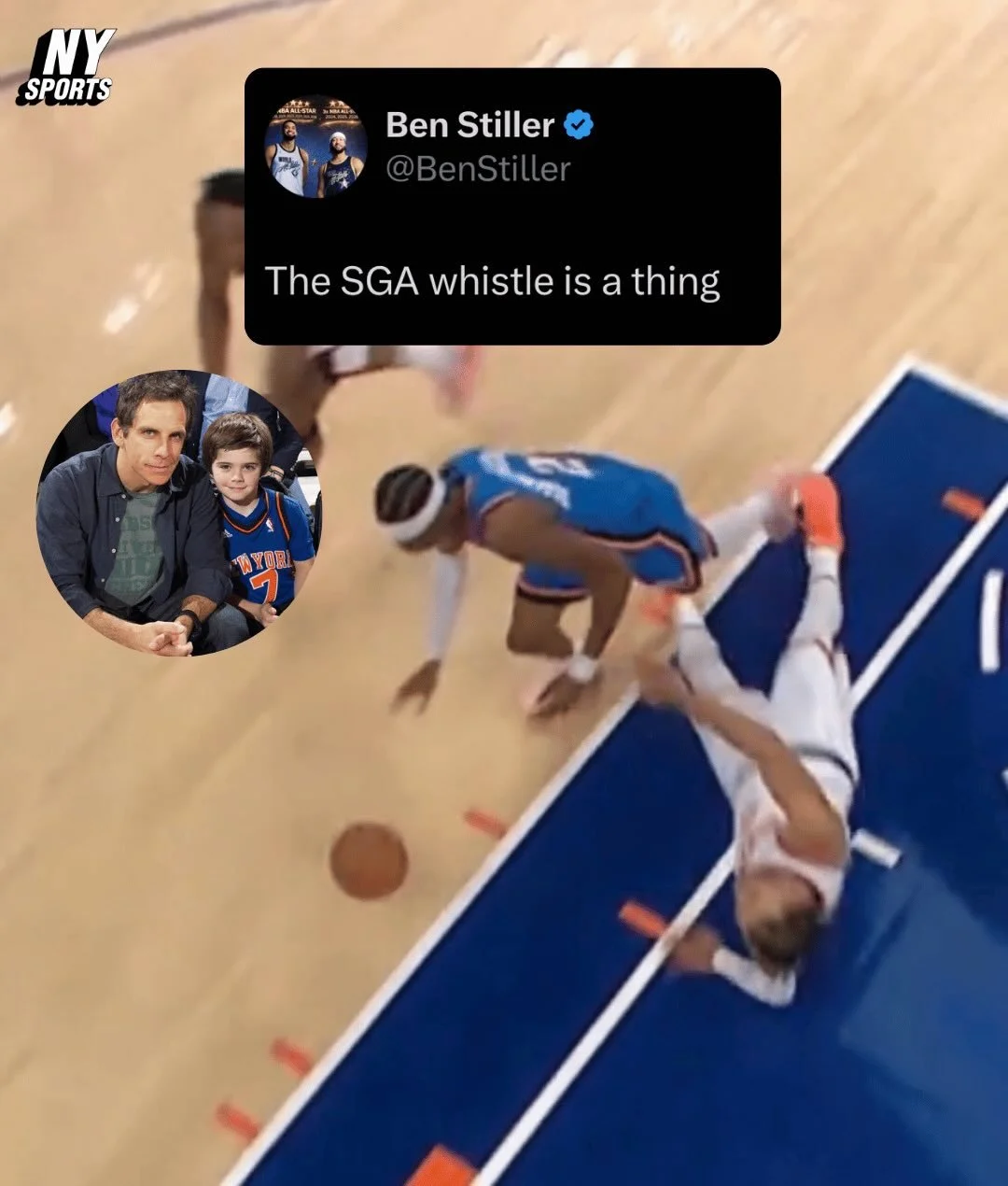 This blatant charge on Brunson was a no call&hellip; Knicks vs Refs/SGA