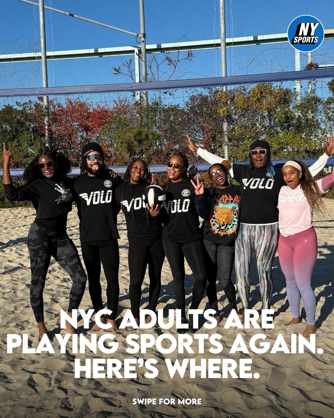 NYC&rsquo;s easiest way to get off the couch. ⚽🏐

From beach volleyball at Pier 25 to kickball and flip cup leagues, plus soccer at Socceroof, @VoloNYC is turning the city into one big playground. Meet new people and actually do something with your 