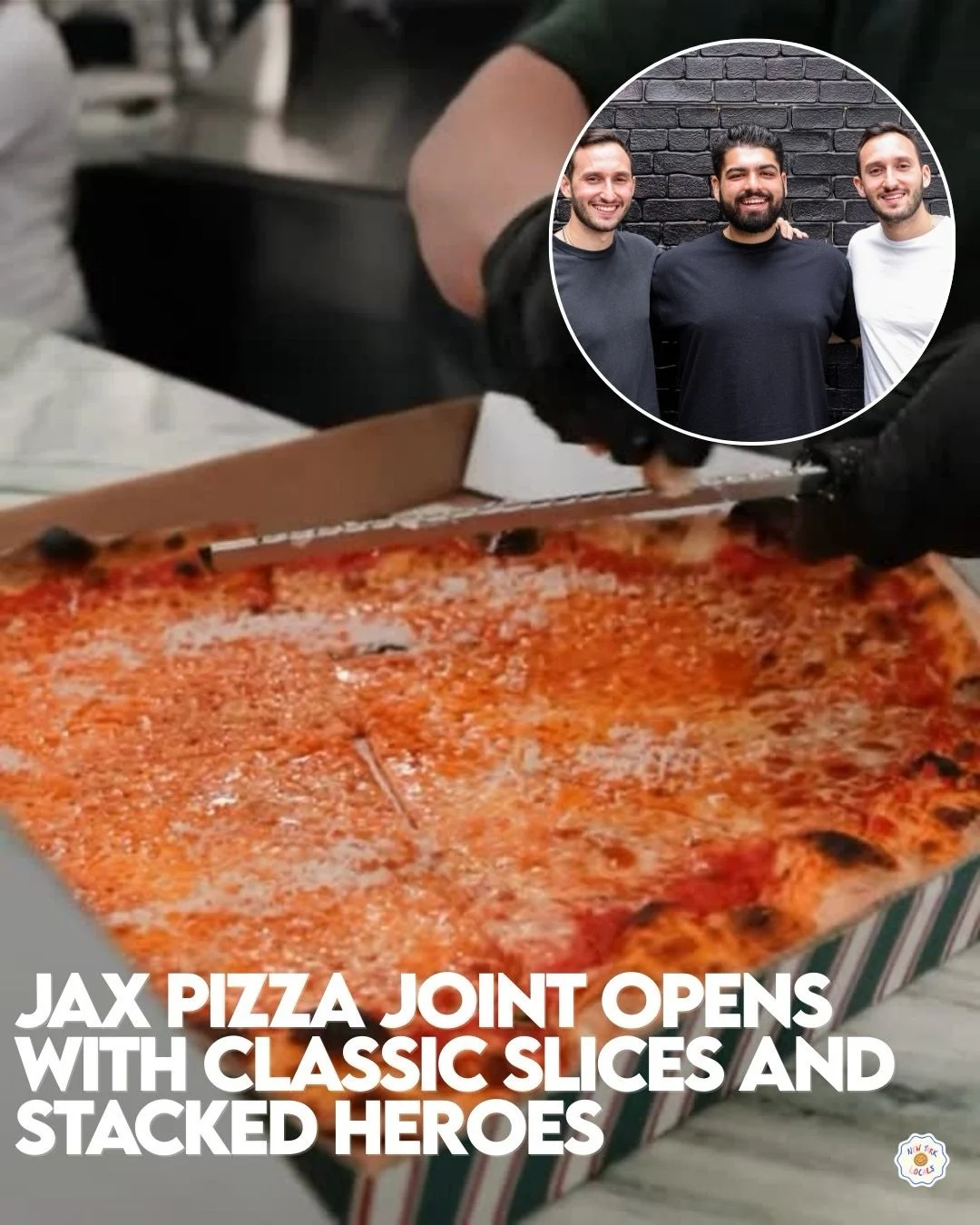 Jax Pizza Joint (@jaxpizzajoint) officially opened on March 7, bringing the spirit of the classic New York slice shop back to the neighborhood. 🍕 Founded by Jesse Spellman(@jessespellman), Angelo Tsoulos (@angelotsoulos ), and Jimmy Tsoulos (@jimmyt