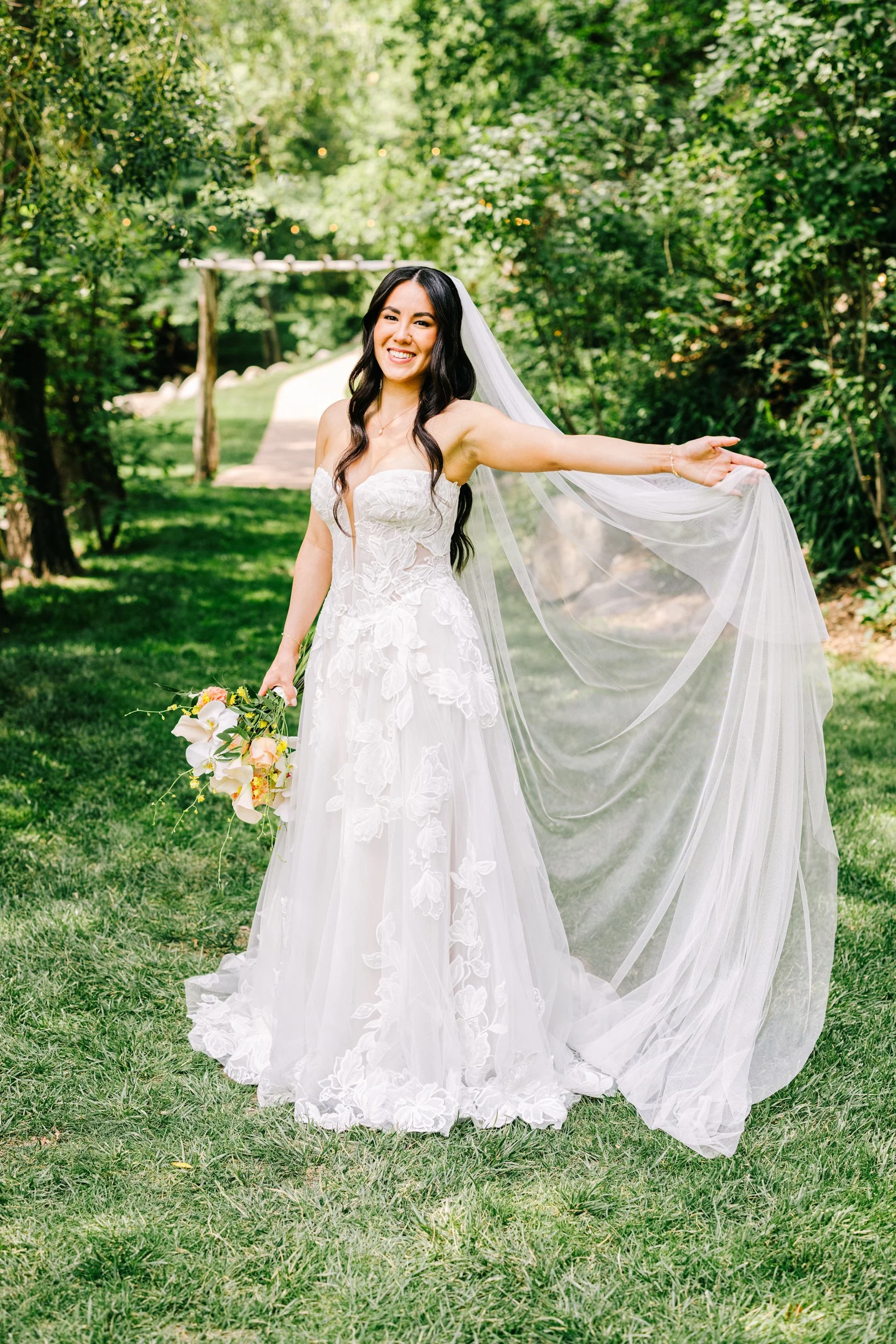Bride along the creek at Boulder Creek by Wedgewood Weddings, photographed by Betsi Ewing