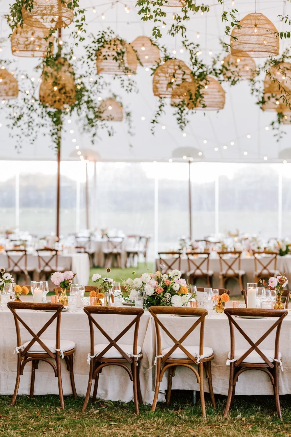 Elegant wedding tablescape and table decor at Kontokosta Winery in New York