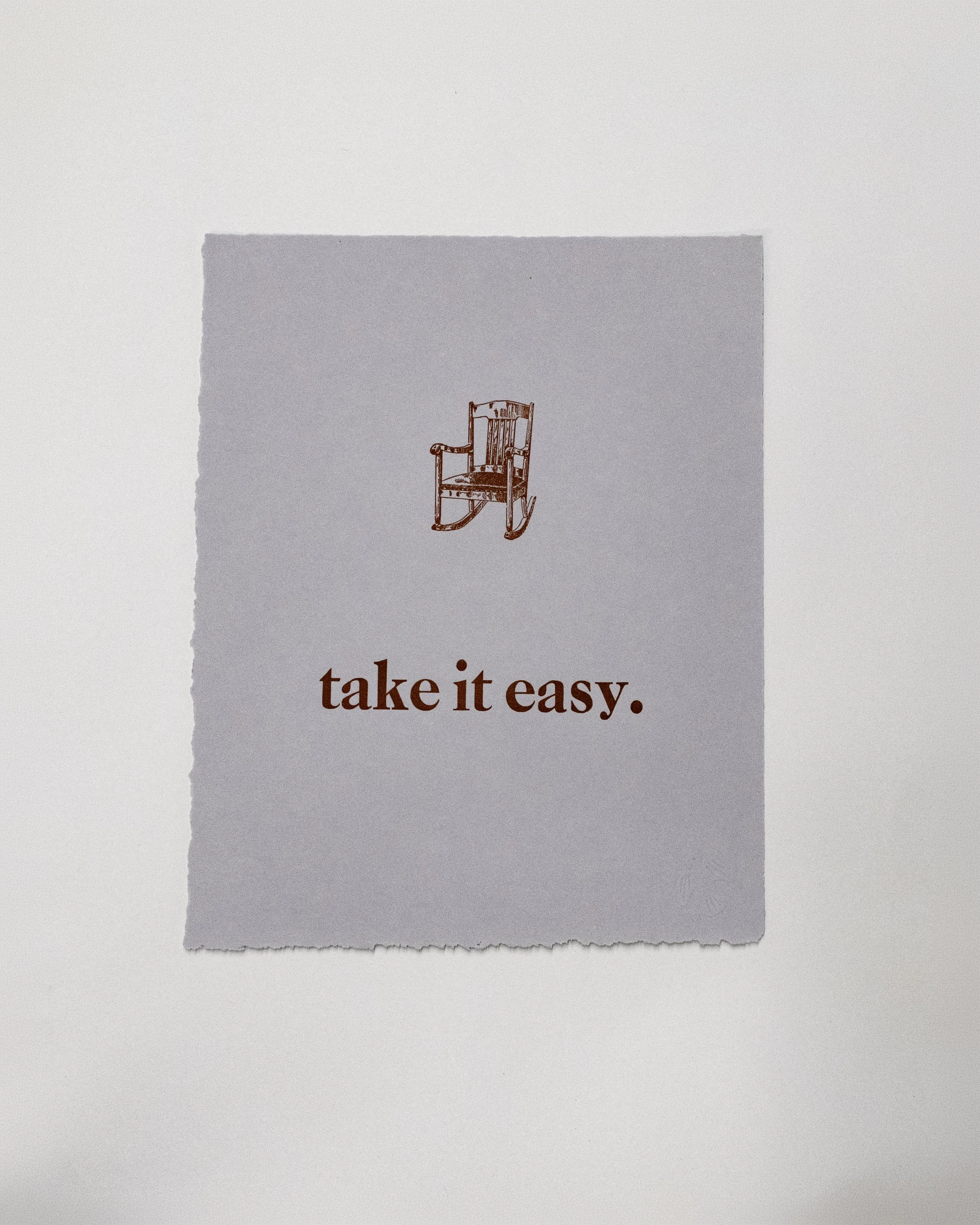 Ease, 2026 | Letterpress print, 11 x 8.5 in.