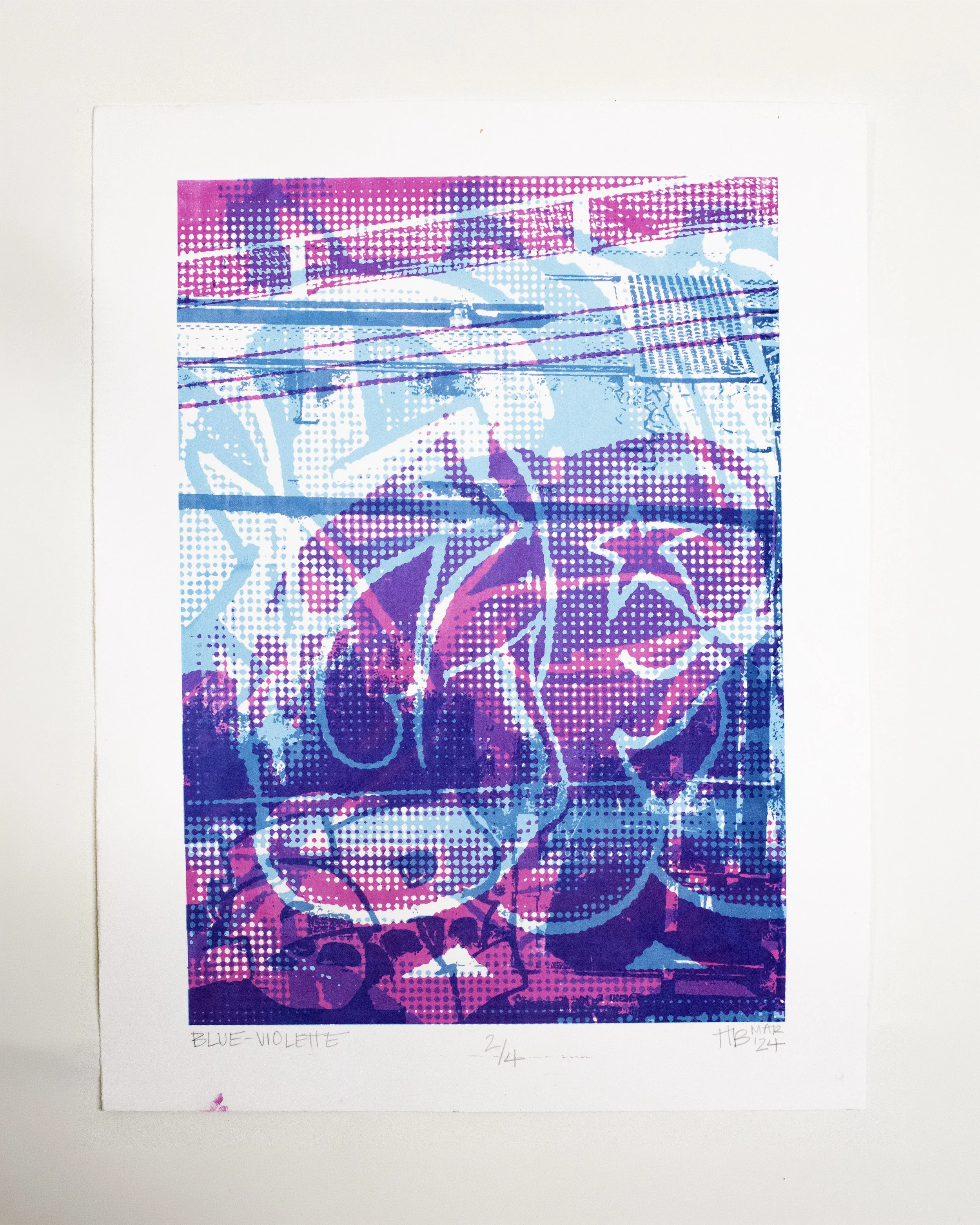Blue-Violette, 2024 | Silkscreen print, 19 x 15 in.