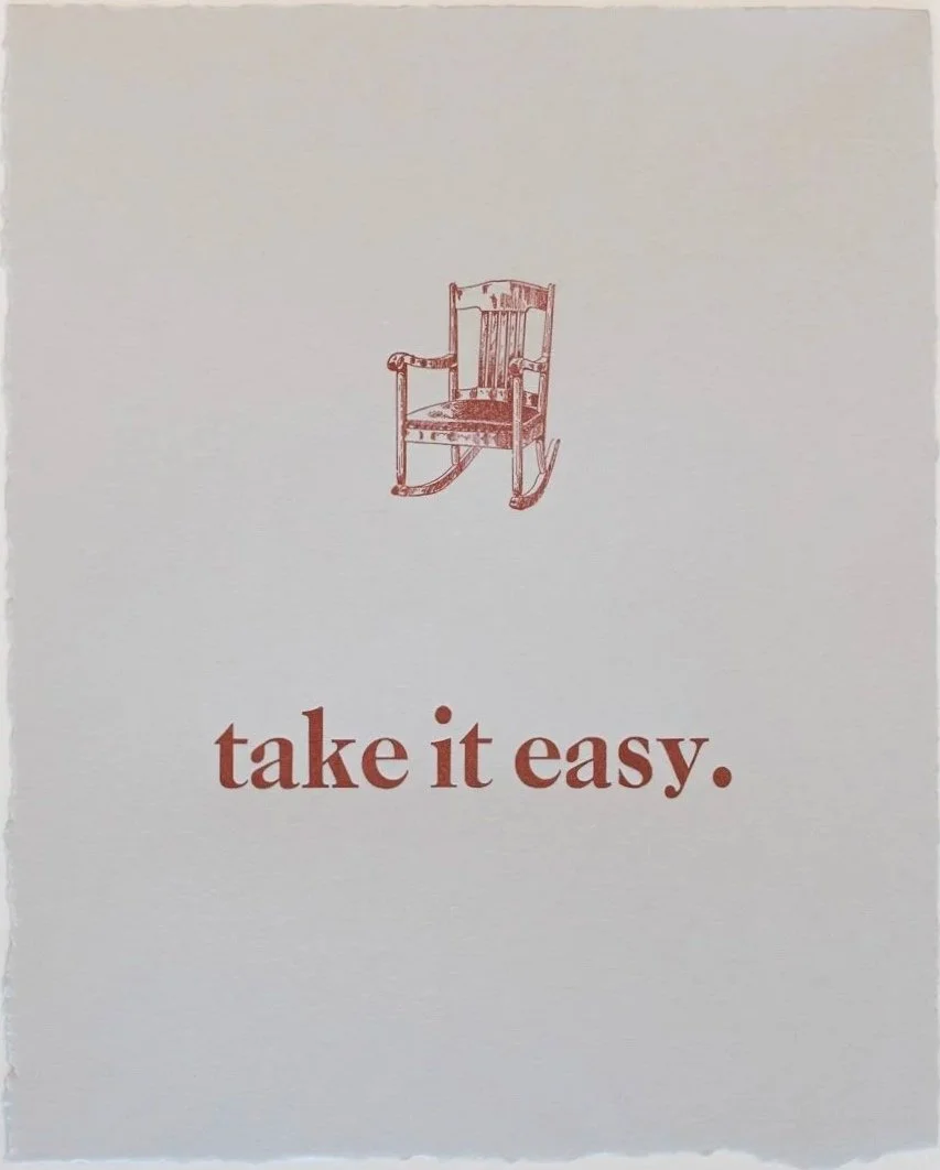 Ease, 2026 | Letterpress print, 11 x 8.5 in.