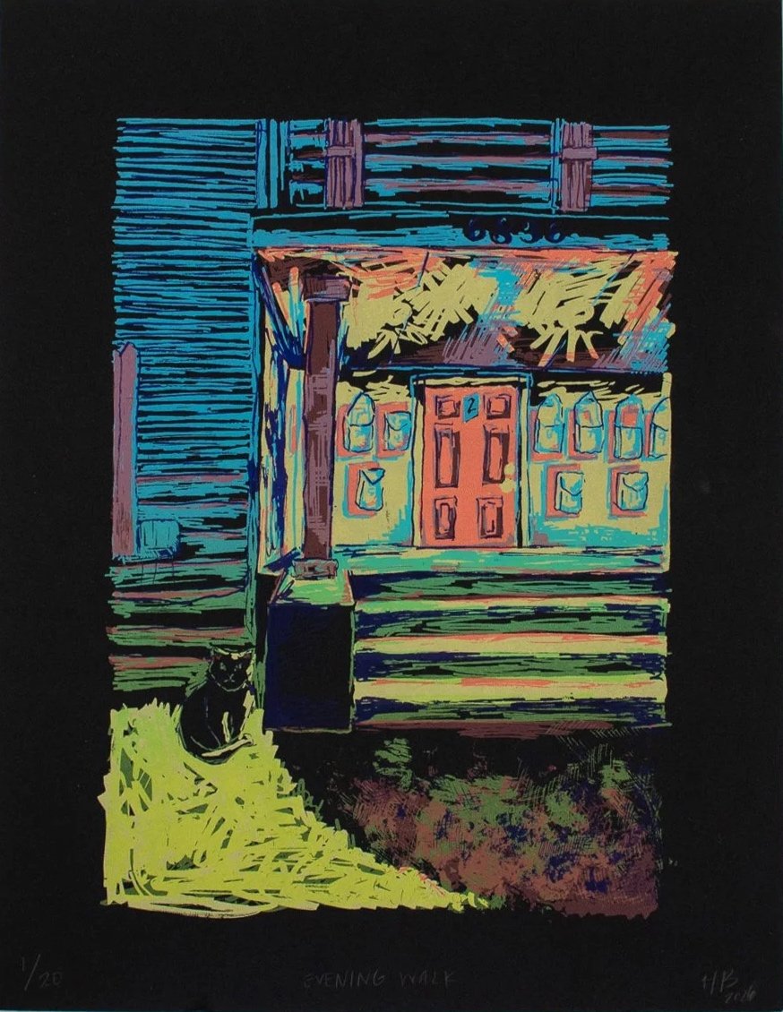 Evening Walk, 2026 | Silkscreen print, 10 x 8 in.