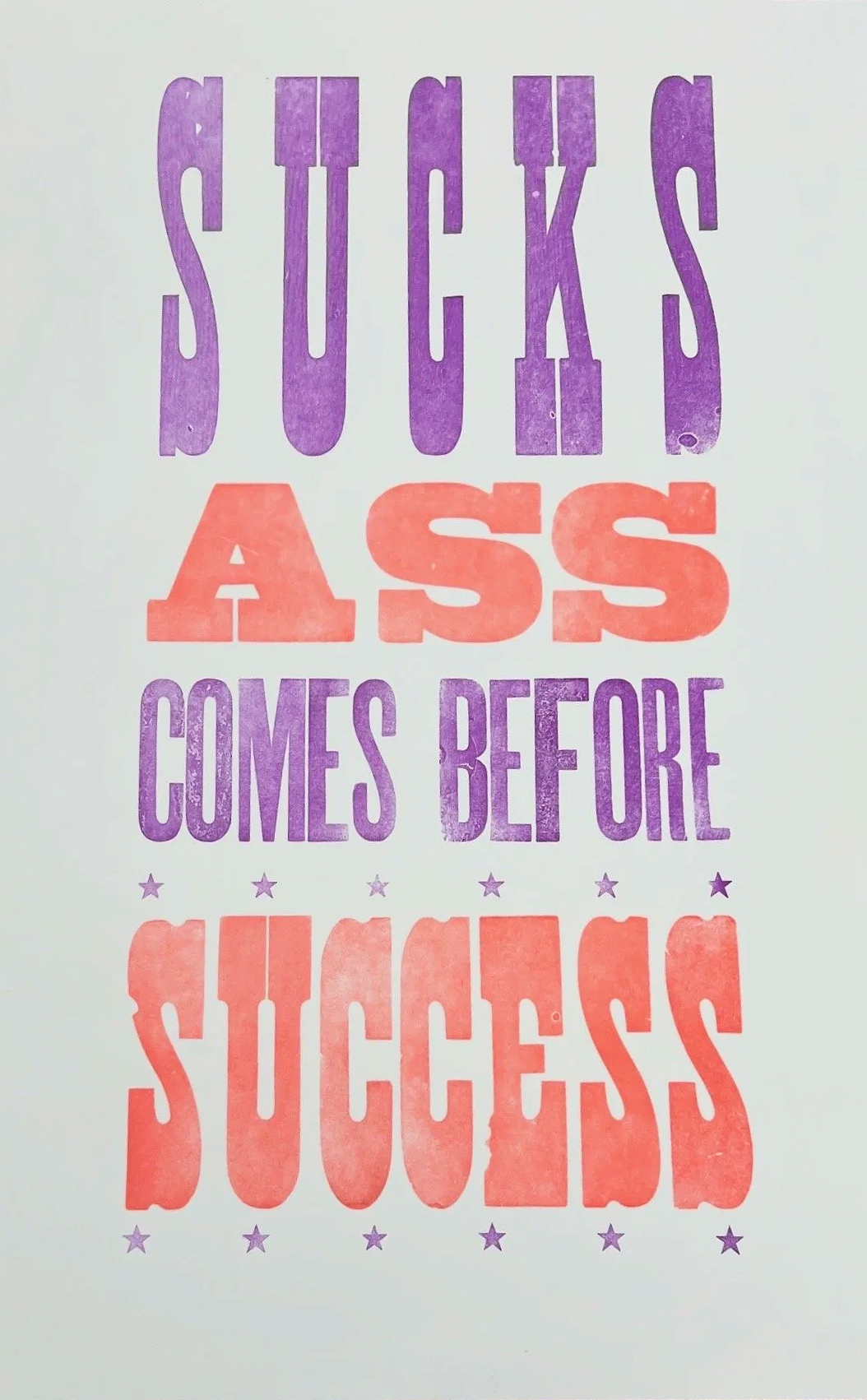 Keep Trying!, 2025 | Letterpress print, 17 x 11 in.