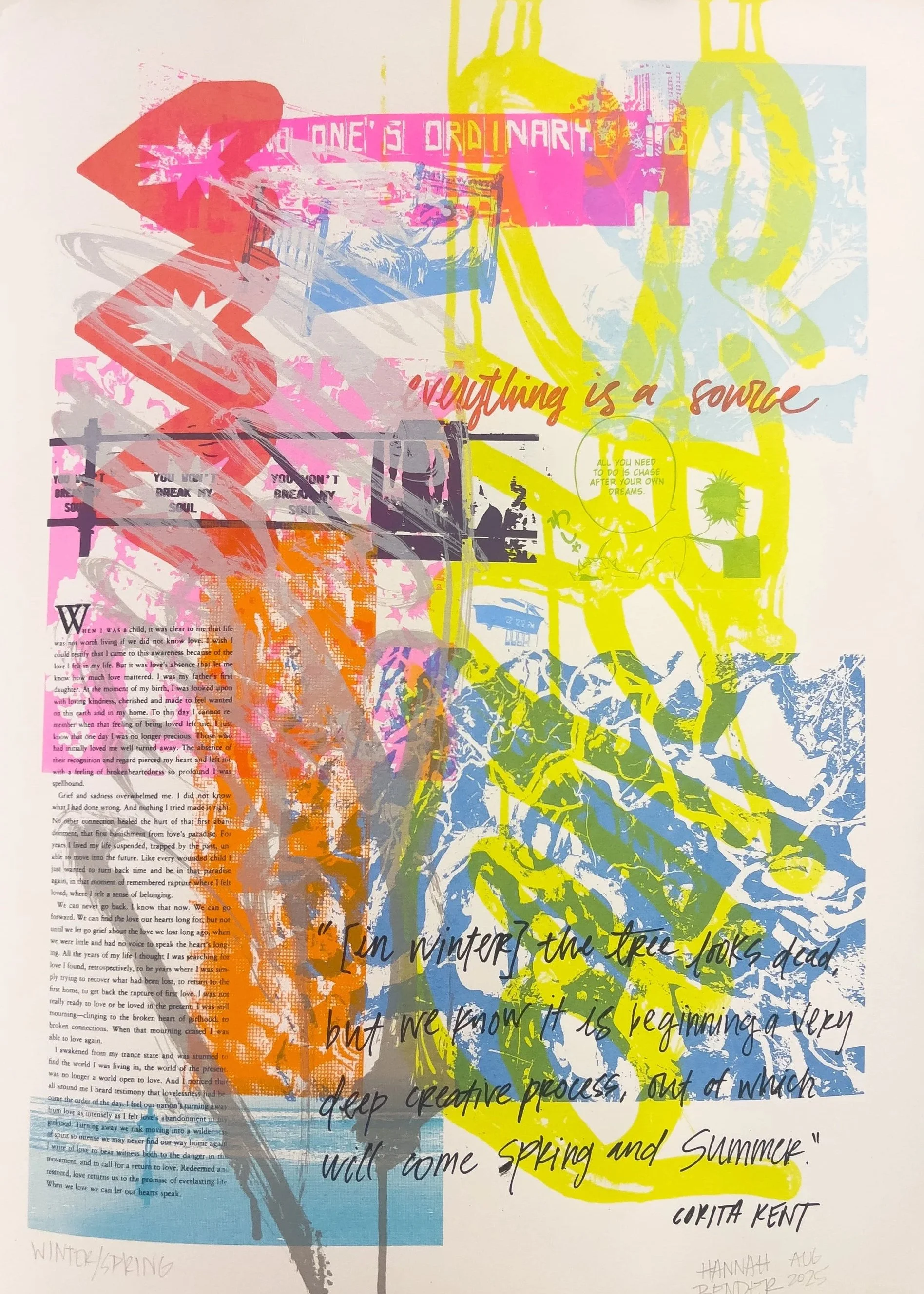 Winter/Spring, 2025 | Made as an Artist-in-Residence at Kala Art Institute | Silkscreen print, 24 x 18 in. 