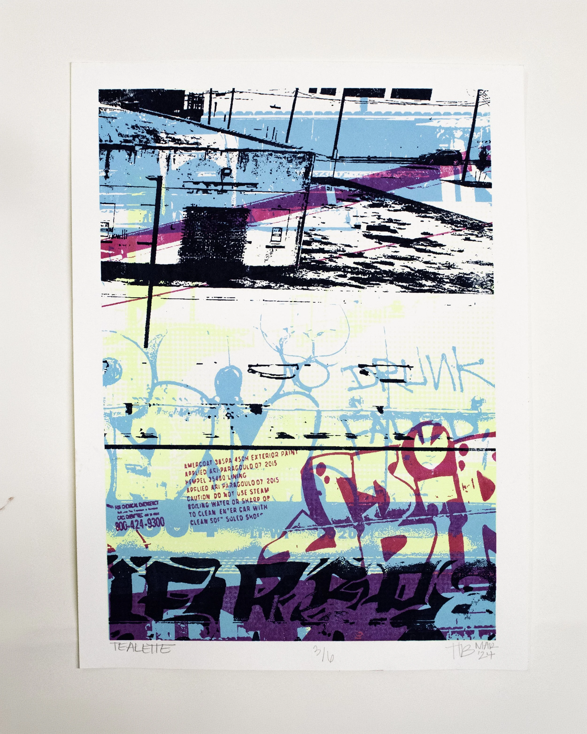 Tealette, 2024 | Silkscreen print, 19 x 15 in.