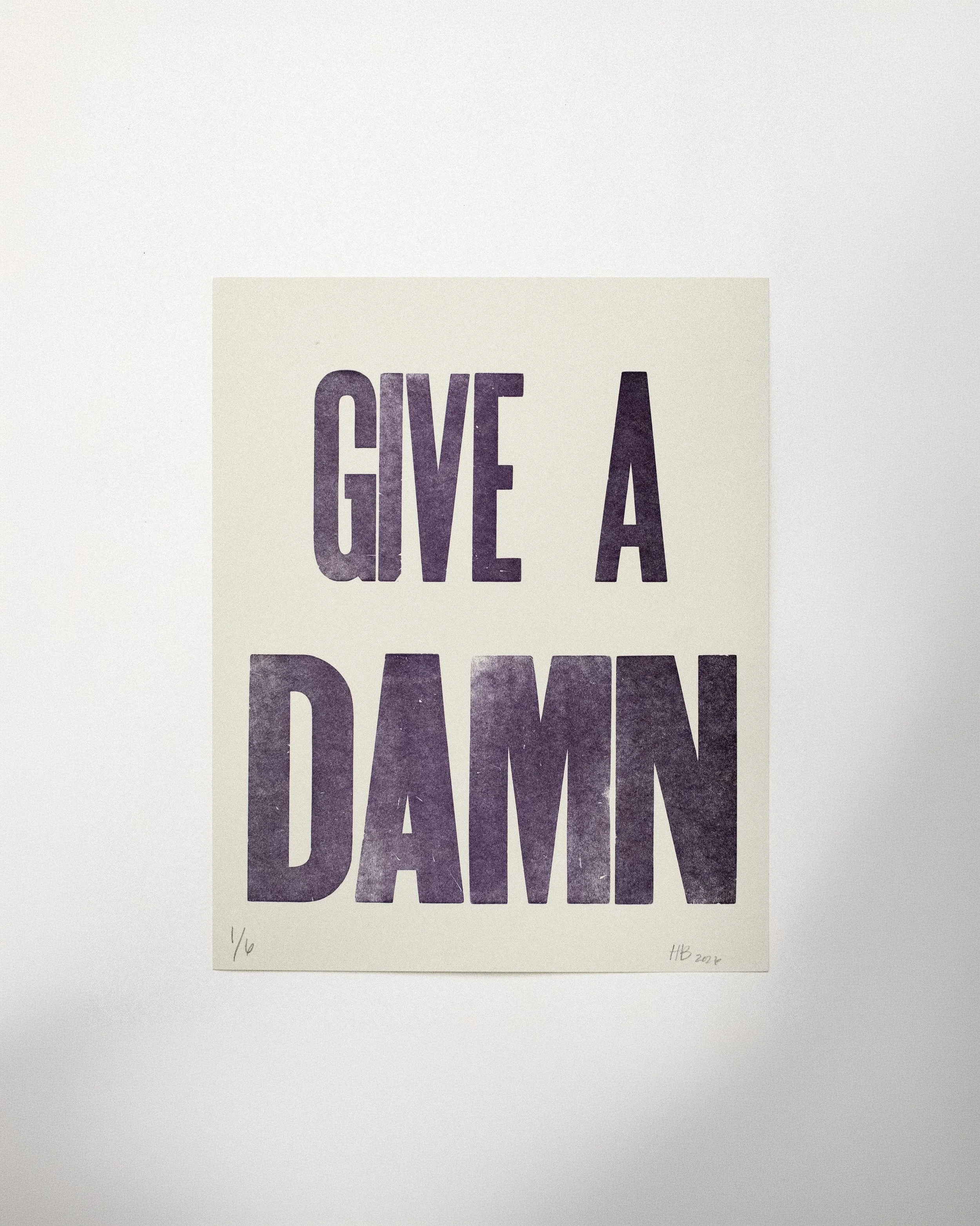 Dedication for Chap, 2026 | Letterpress print, 11 x 8.5 in. 