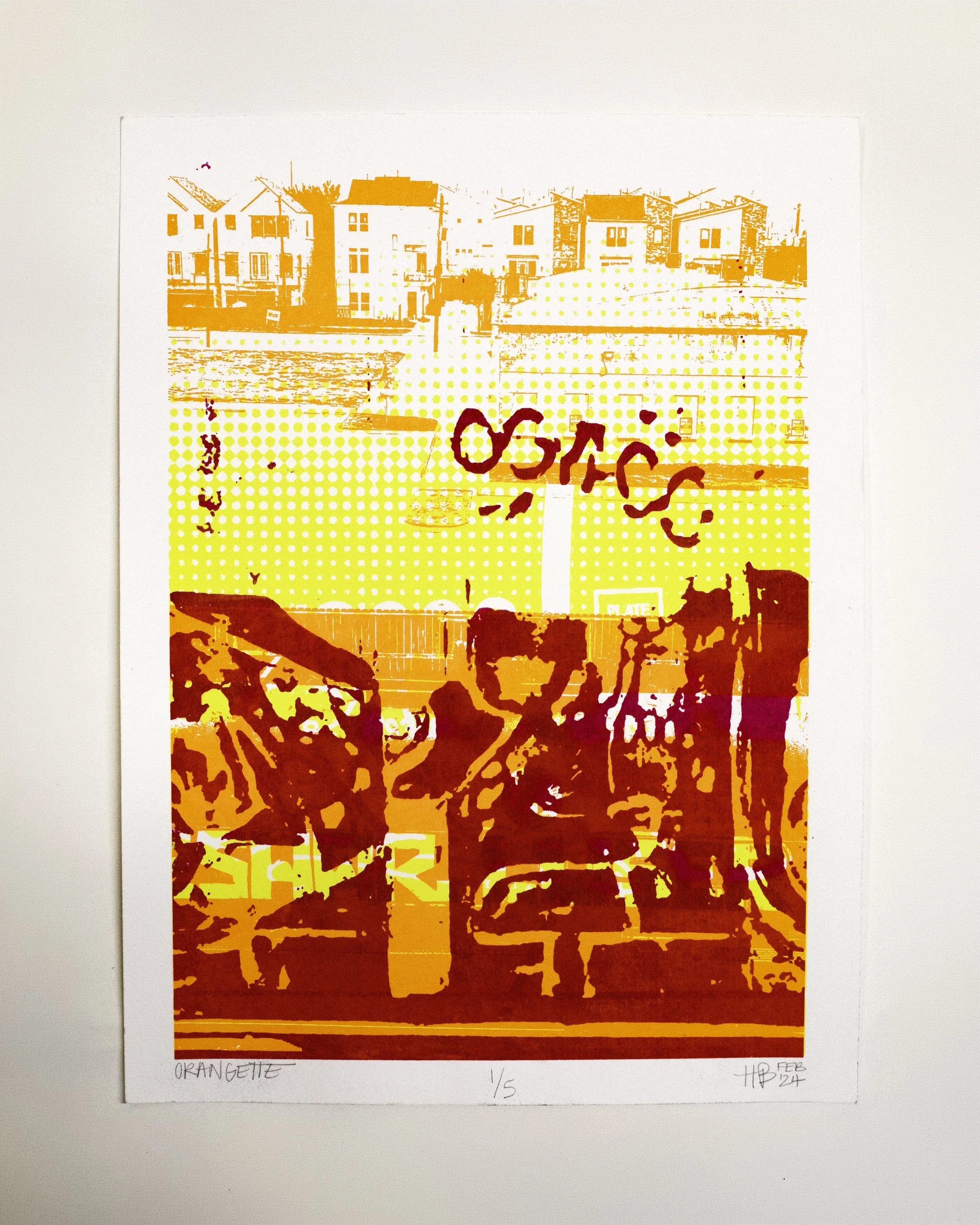 Orangette, 2025 | Silkscreen print, 19 x 15 in.