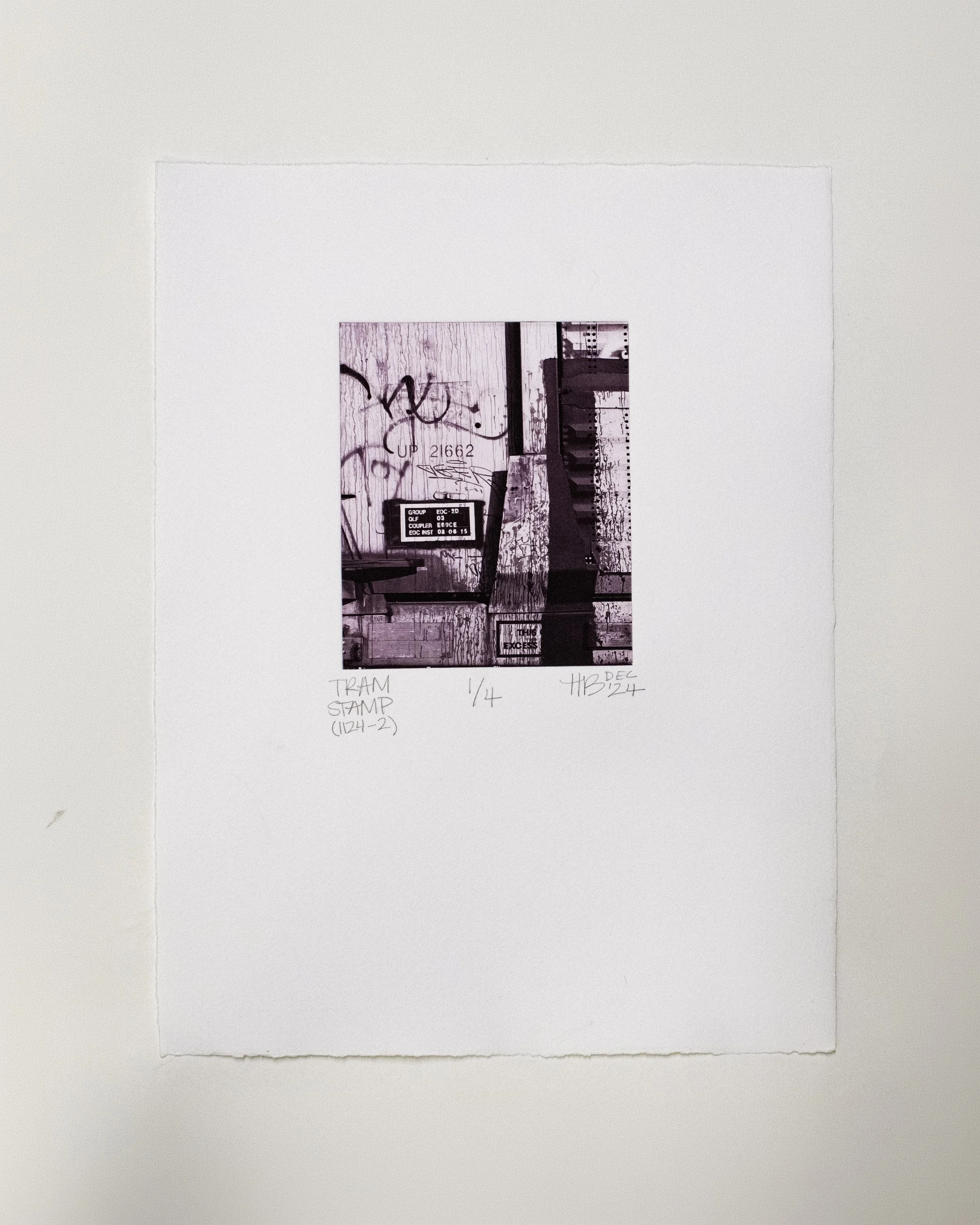 Tram Stamps, 2026 | Varied editions | Polymer photogravure print, 16 x 12 in.
