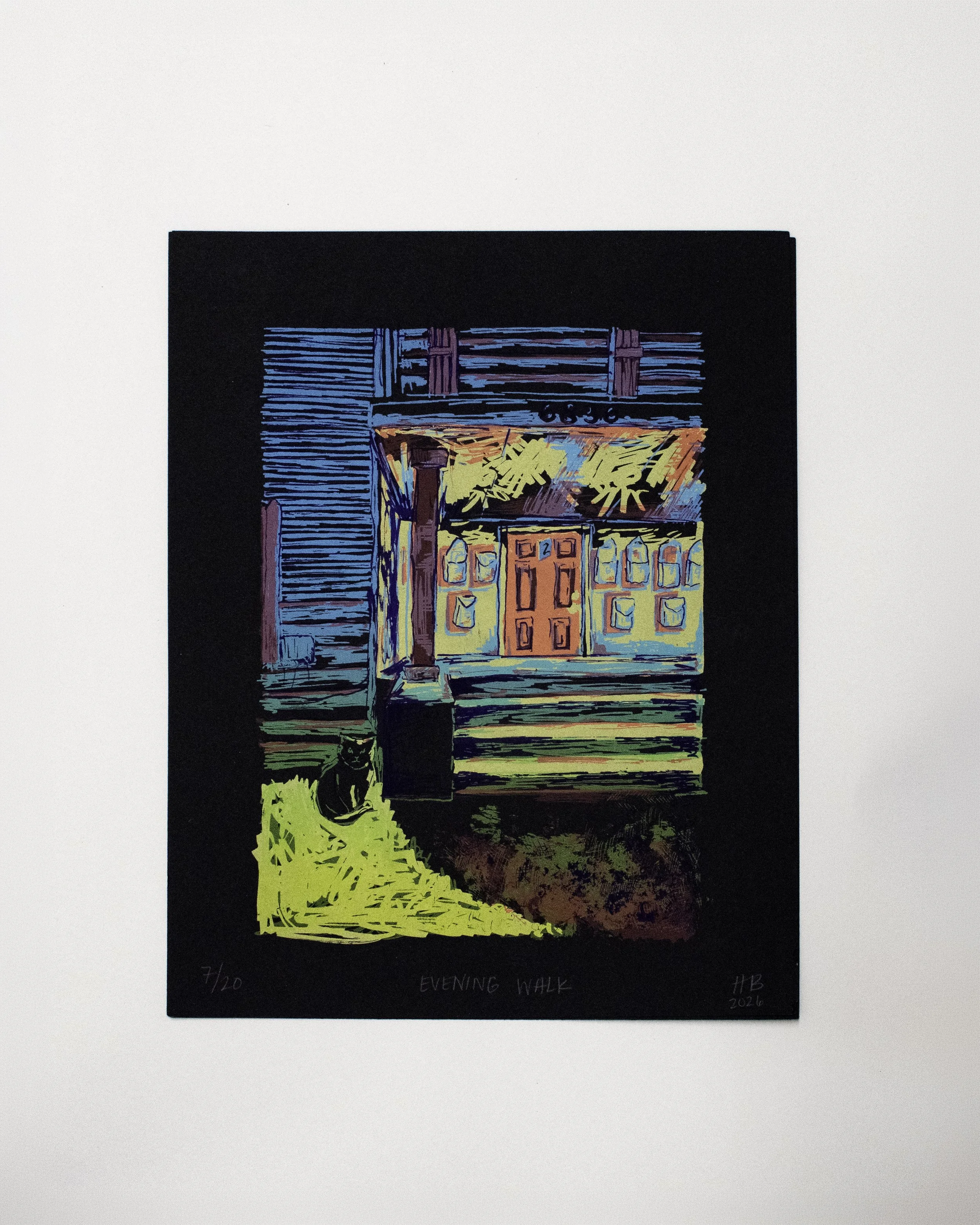 Evening Walk, 2026 | Silkscreen print, 10 x 8 in.