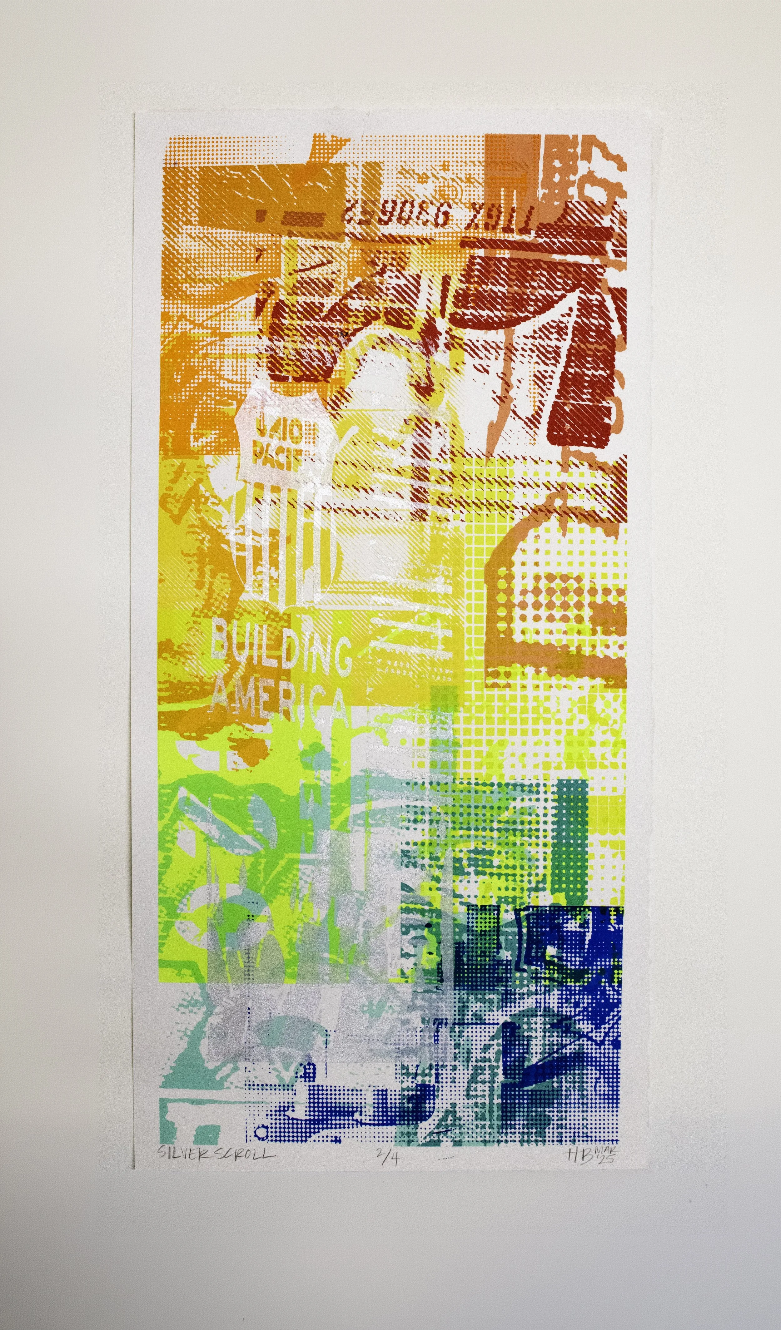 Silver Scroll, 2025 | Silkscreen print, 24 x 12 in.