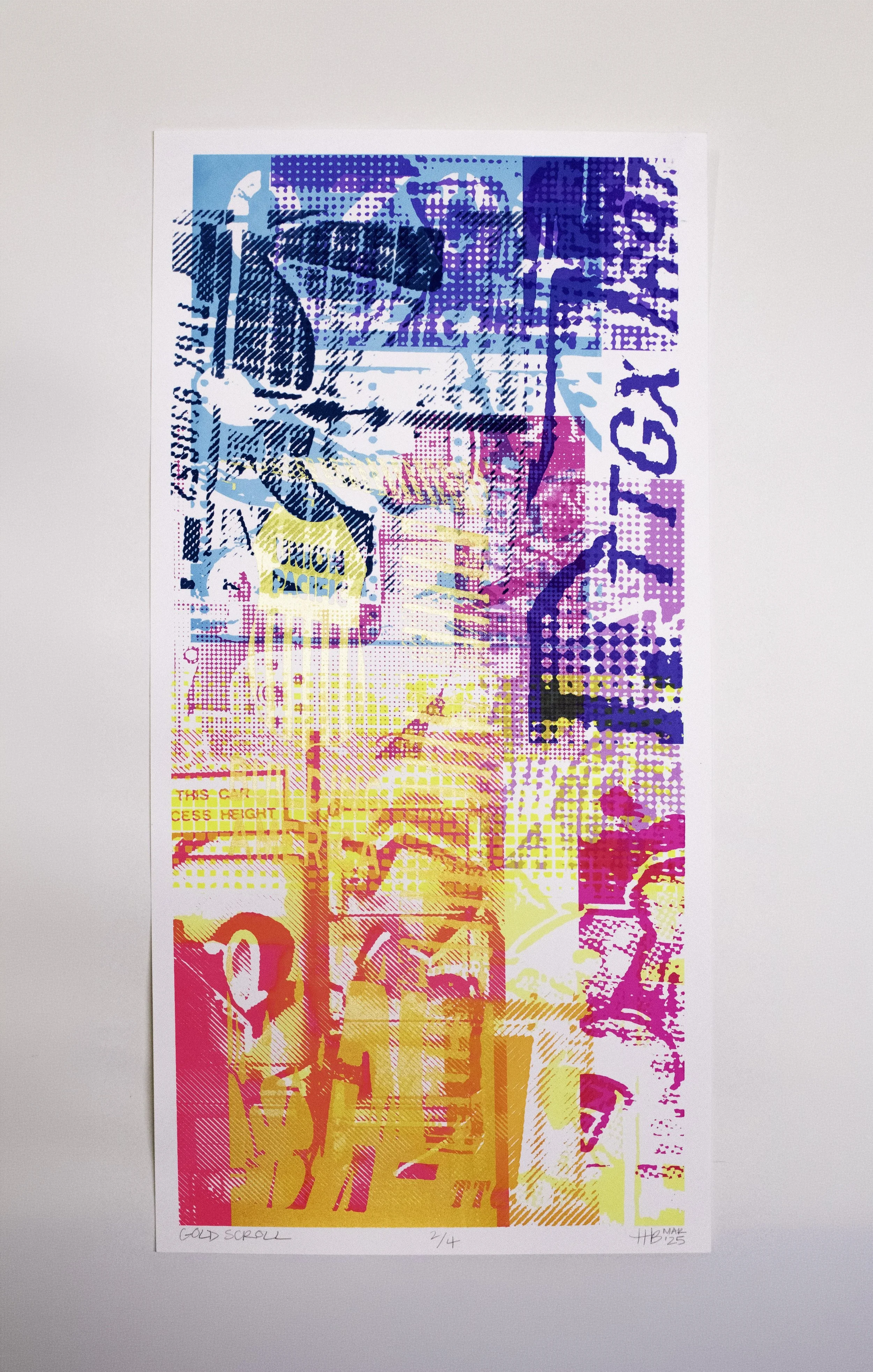 Gold Scroll, 2025 | Silkscreen print, 24 x 12 in.