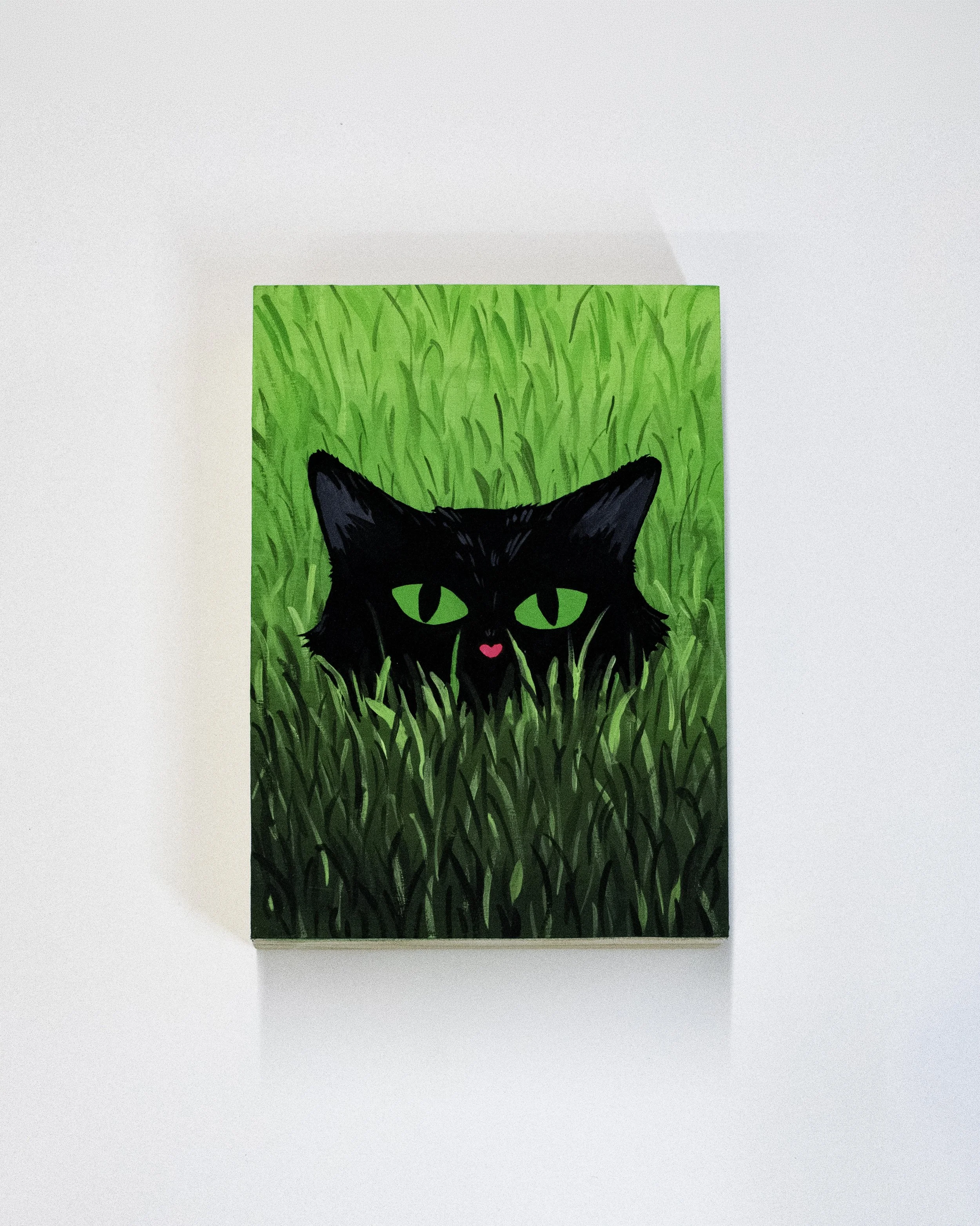 The Spectator, 2026 | Gouache on wood panel, 7 x 5 in.