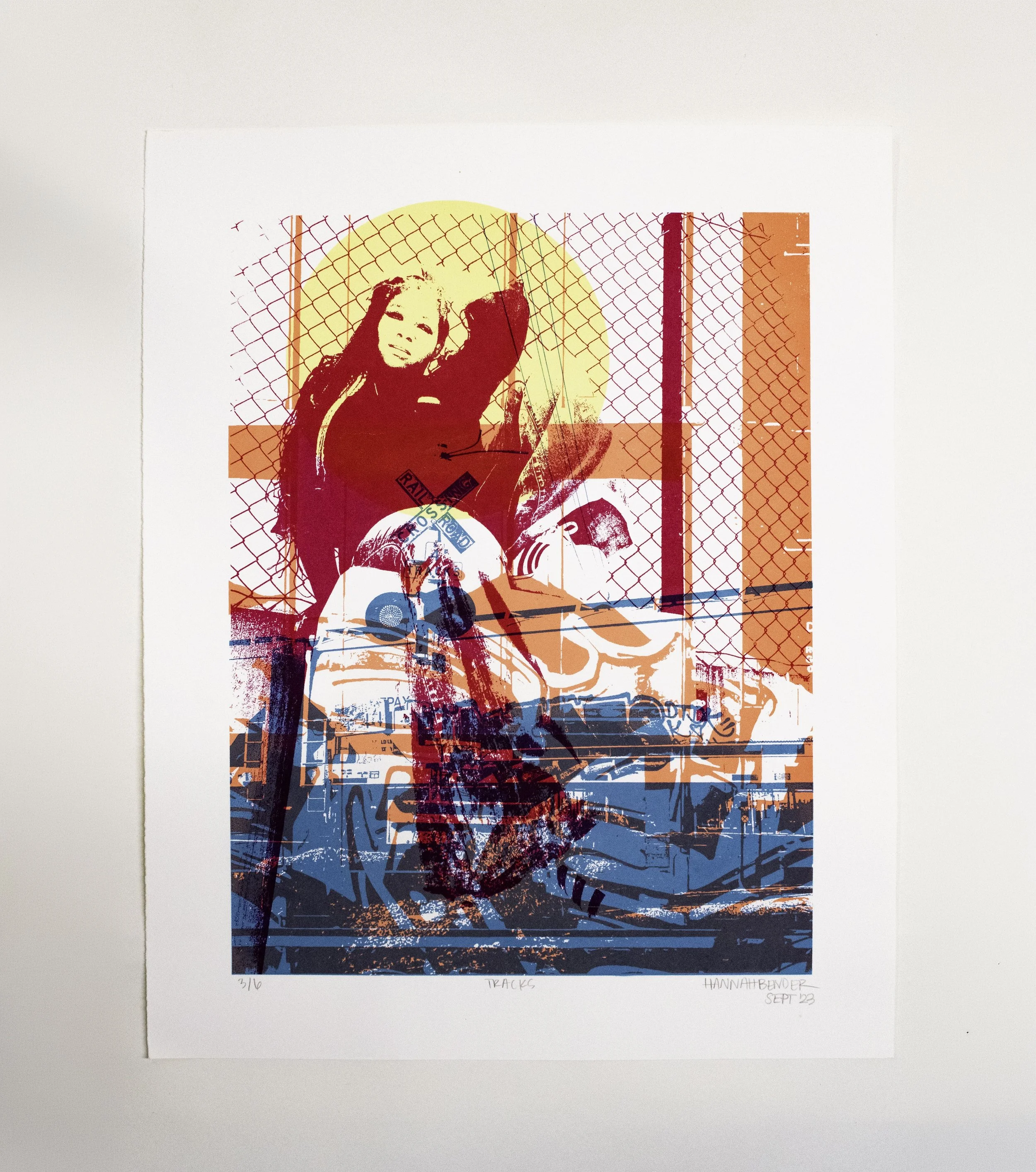 Tracks, 2024 | Silkscreen print, 19 x 15 in.