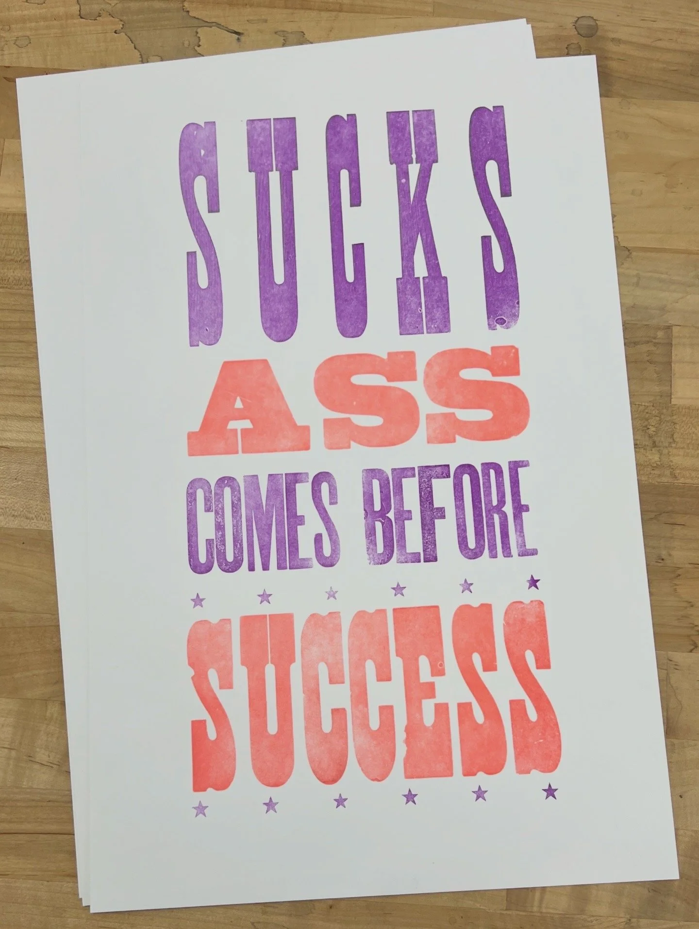 sucks ass before success, dec 2025