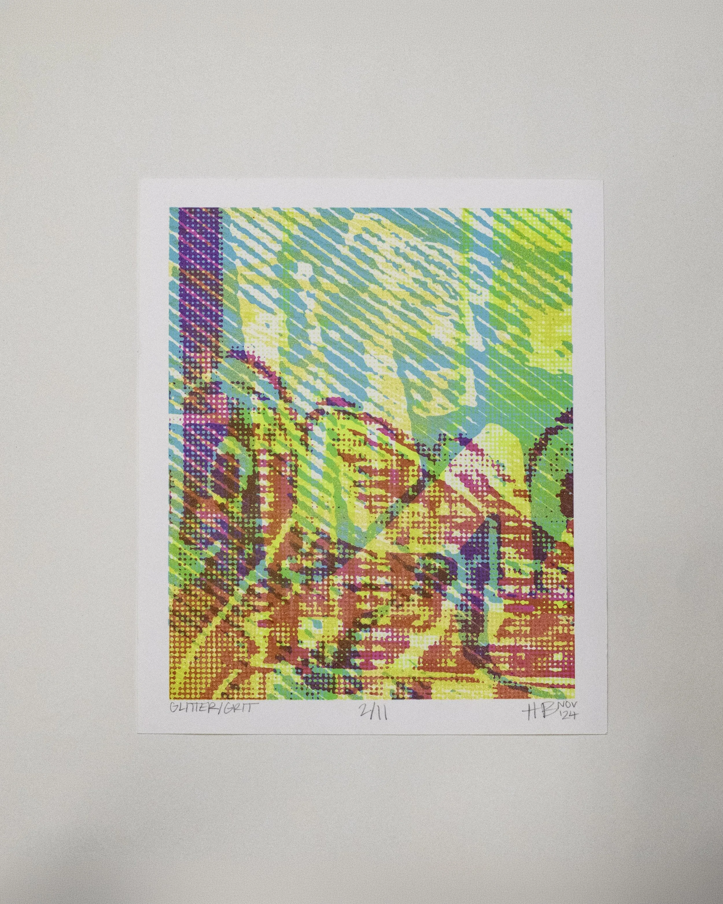 Glitter/Grit, 2025 | Silkscreen print, 10 x 8 in.