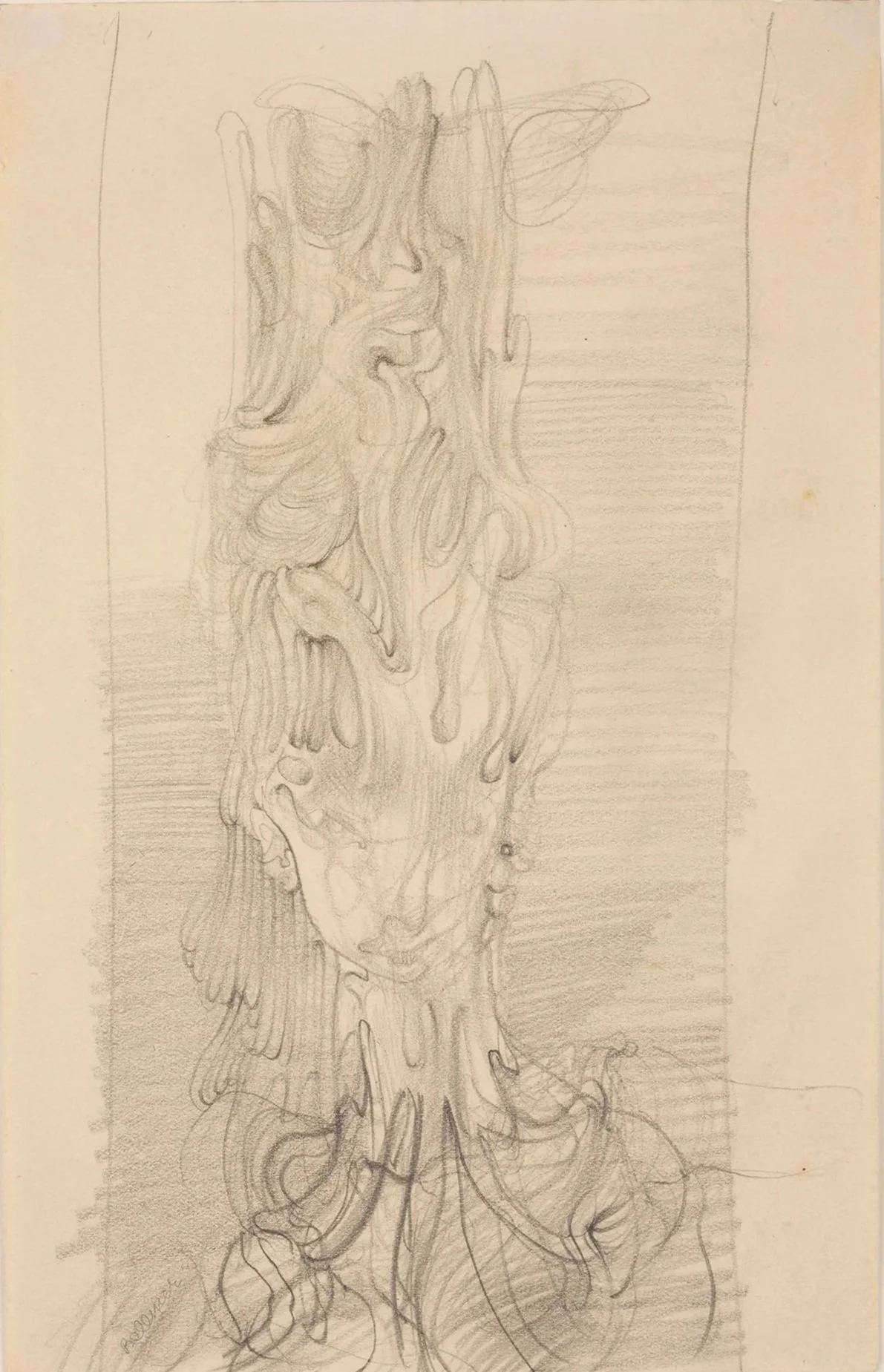 Hans Bellmer
Femme Bougie, 1952
Pencil on paper
21 x 13.5 cm