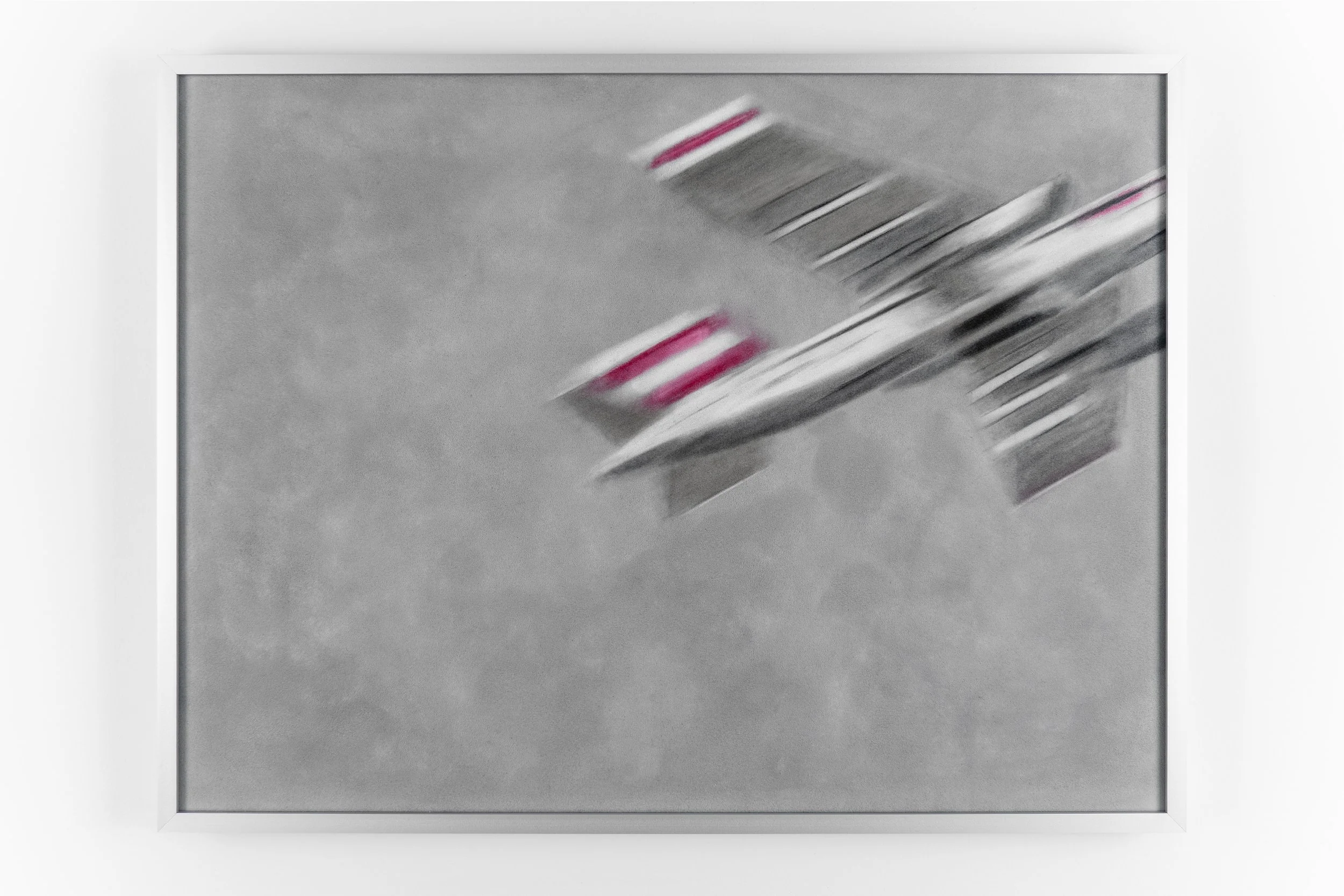Adam Cruces
Swiss II, 2025
Pastel on velour, framed
37 x 49 cm