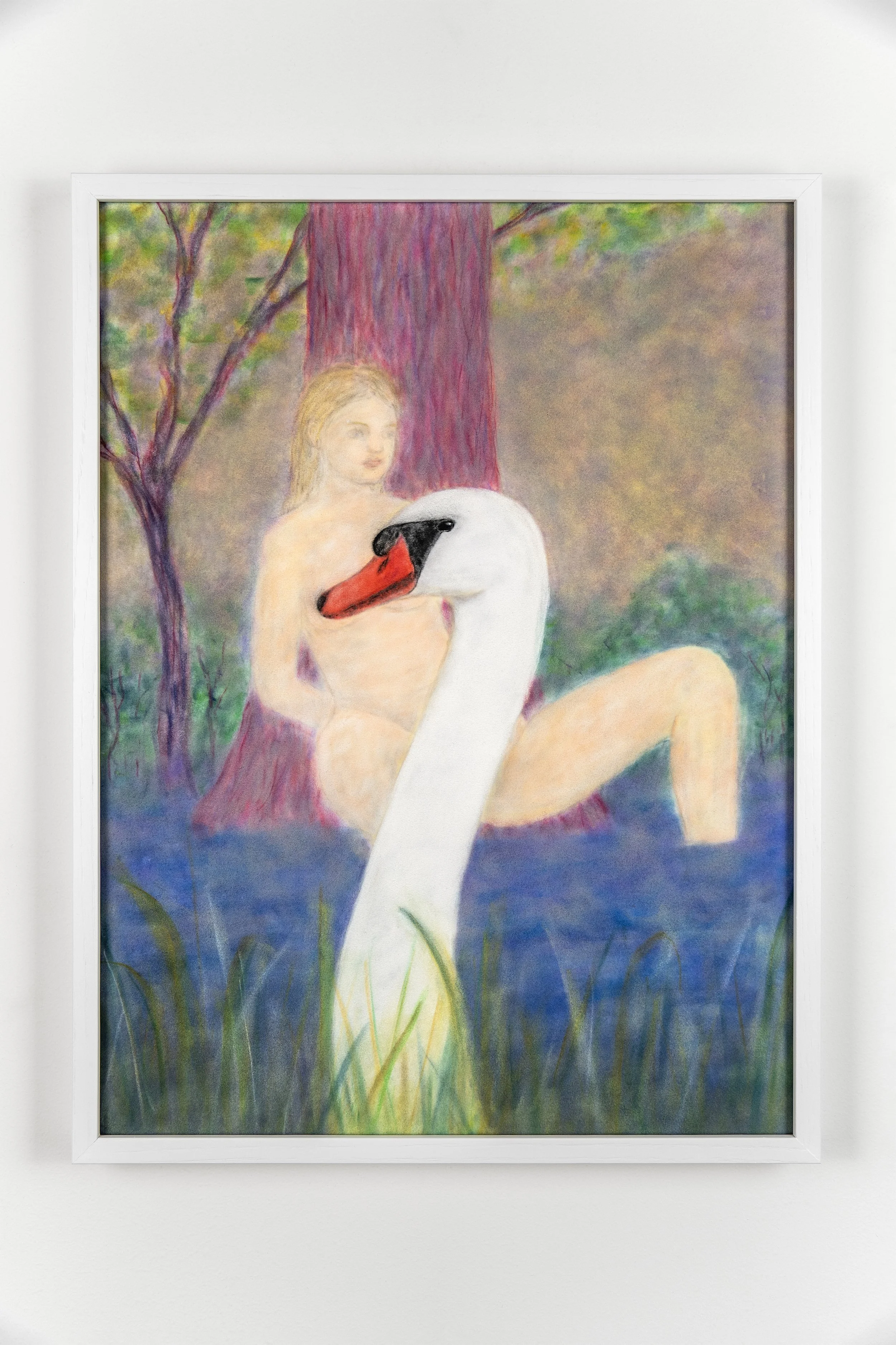 Adam Cruces
Leda And The Swan III, 2025
Pastel on velour, framed
49 x 37 cm