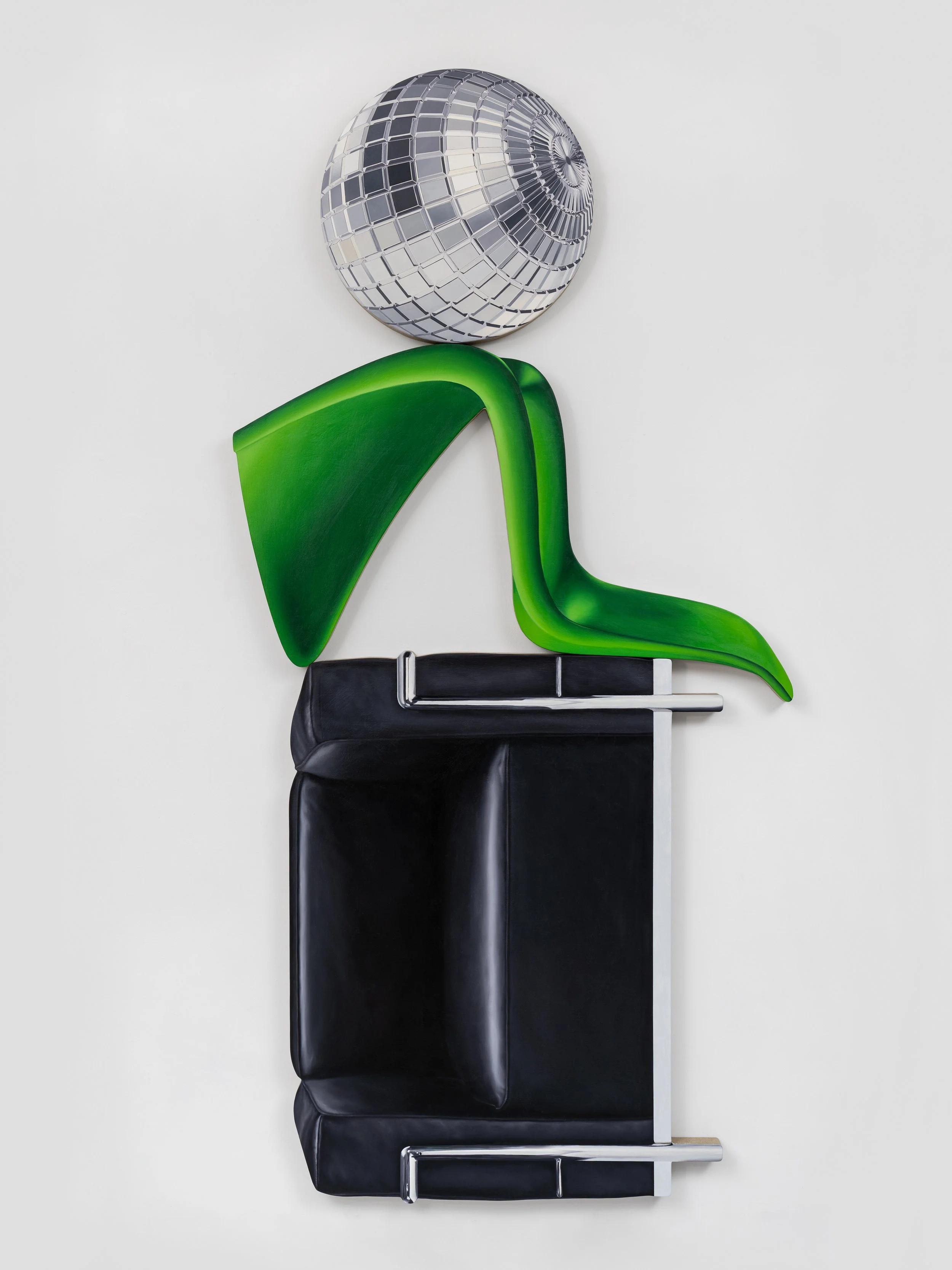 Marius Steiger
Two Chairs and Ball (Totem), 2025
Oil and acrylic on linen
210 x 102 x 4.5 cm