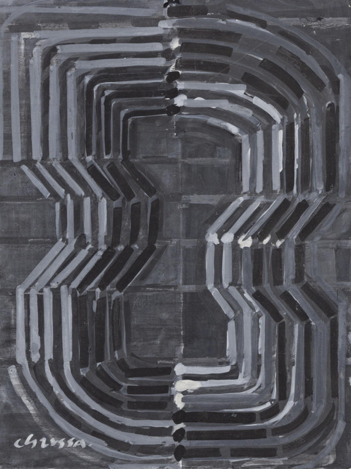 Chryssa
Clytemnestra, 1971
gouache on wove paper
38.5 x 29.5 cm