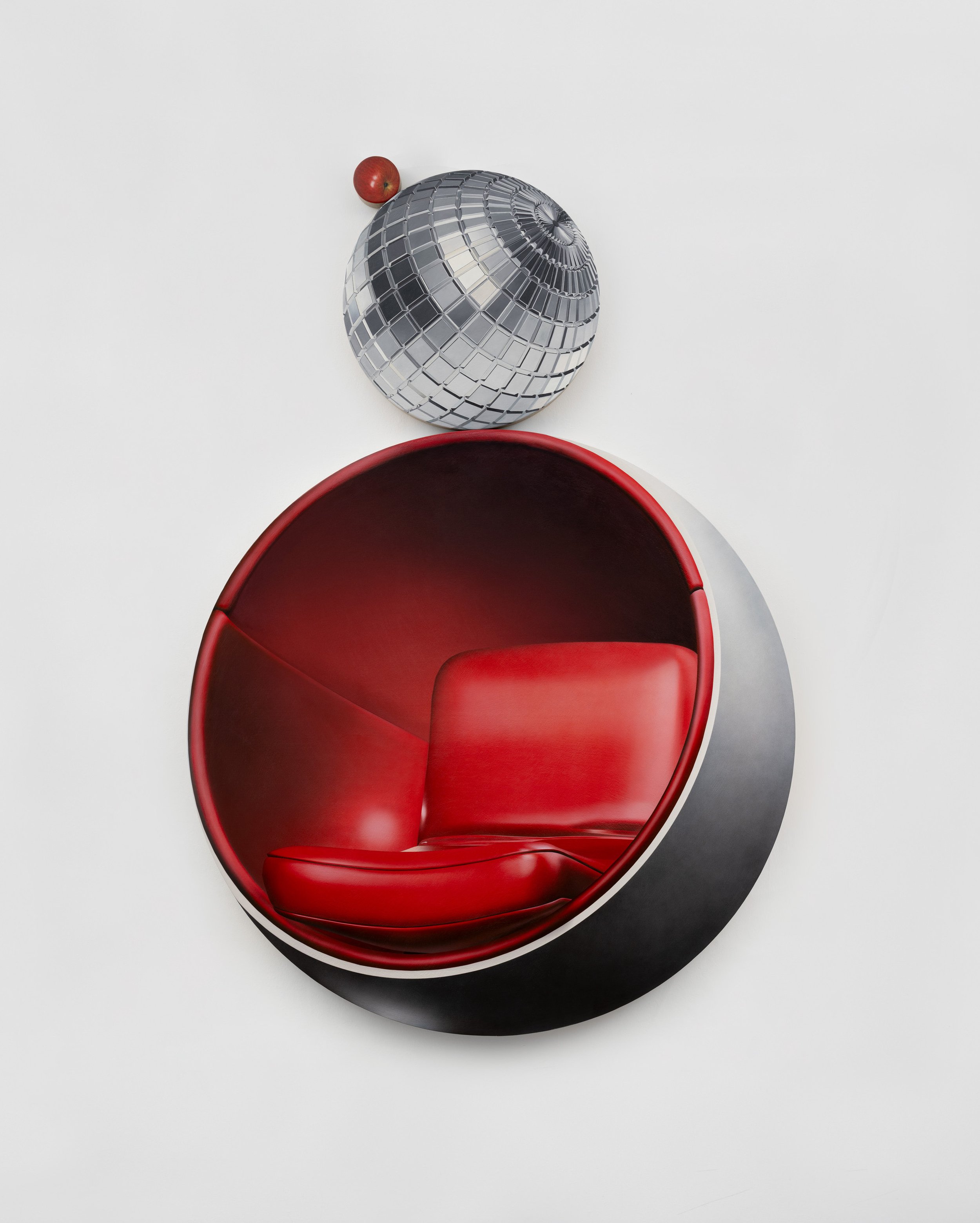 Marius Steiger
Ball Pile, 2025 
Oil and acrylic on linen
180 x 110 x 4.5 cm