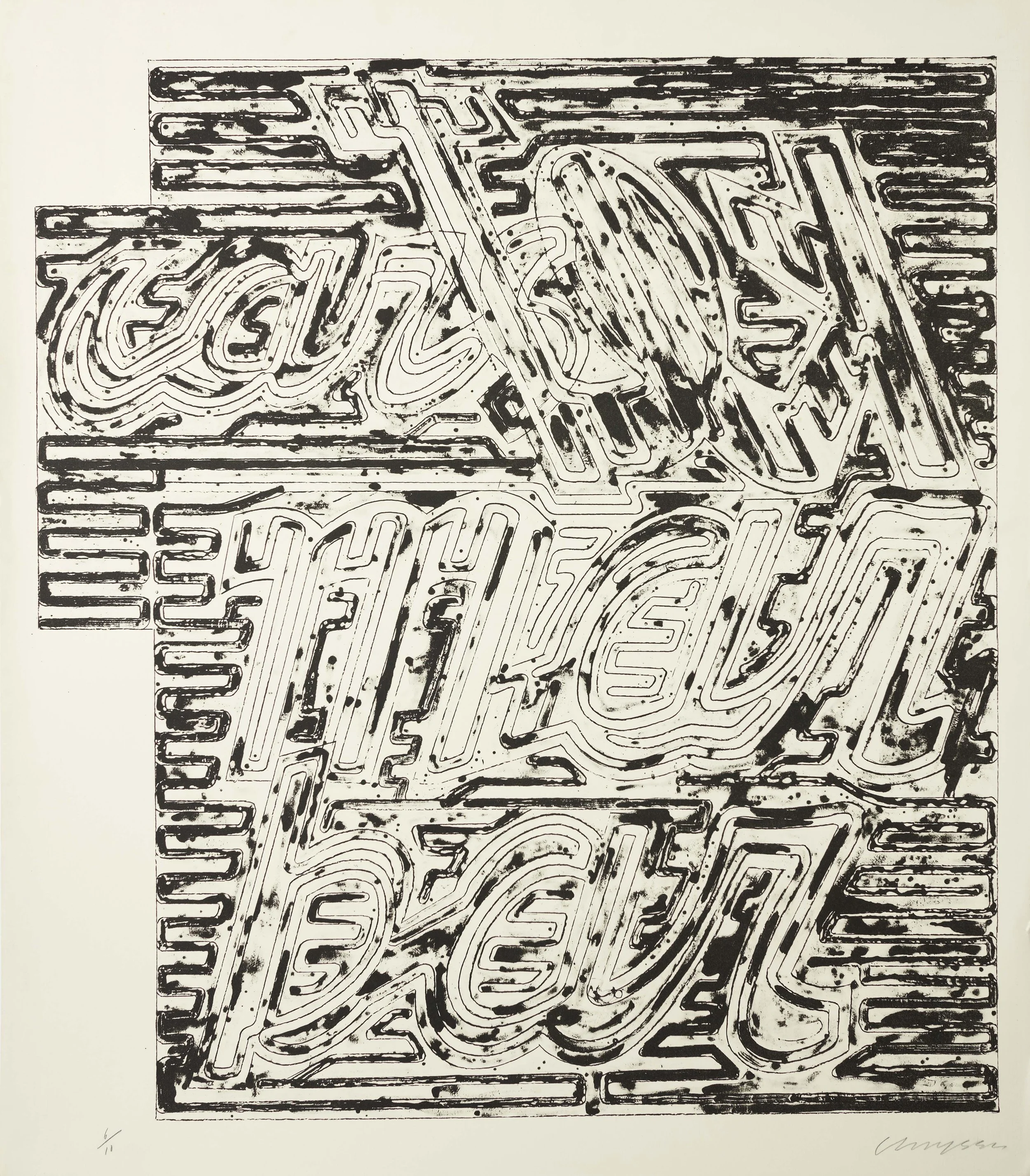 Chryssa
The American Atelier (Cars, Bar), 1981 - 1990 
Lithograph
113 x 100 cm