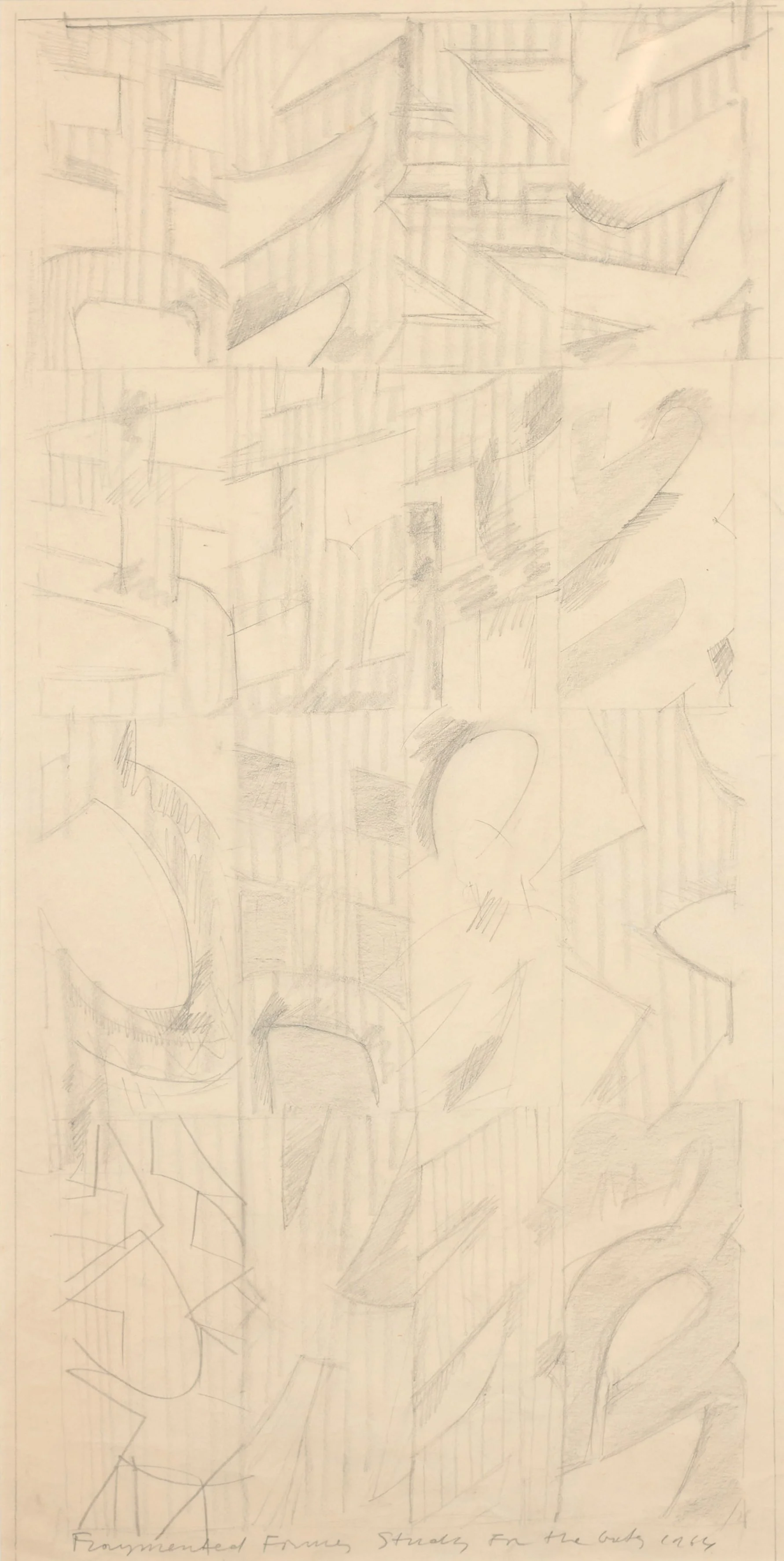 Chryssa
Fragmented Forms (Studies For the Gates), 1964
graphite on paper
61 x 40 cm