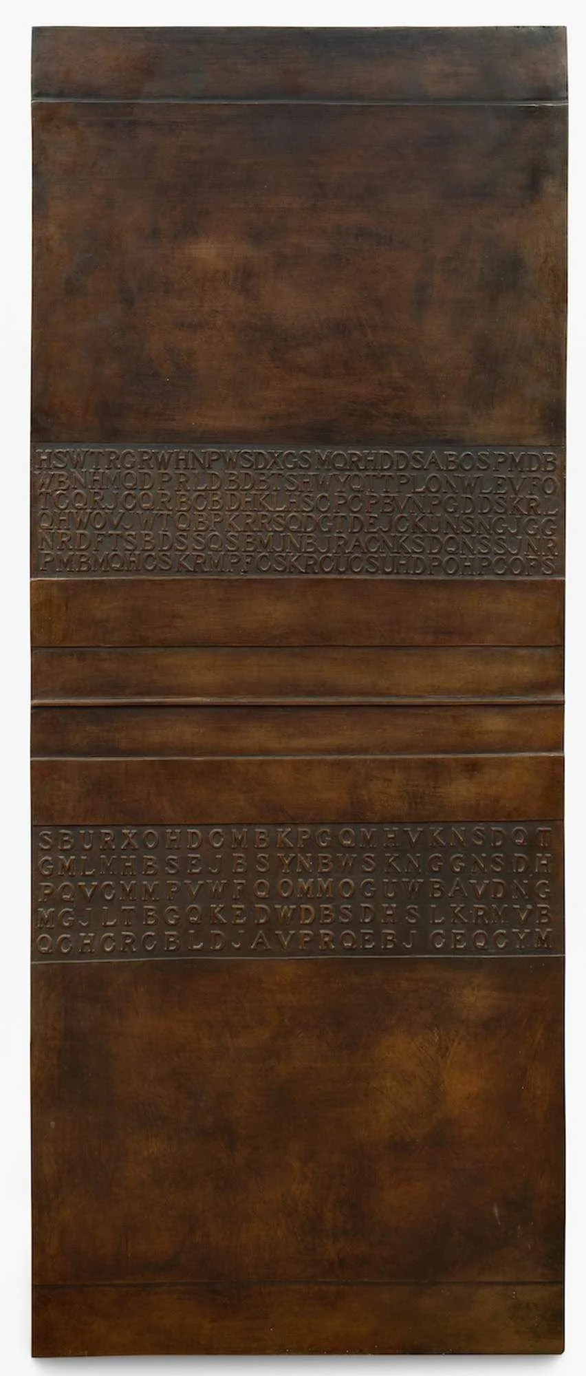Chryssa- Bronze Tablet: 
Homage to the Seagram 
building, 1957
Bronze
145.8 x 57.2 cm