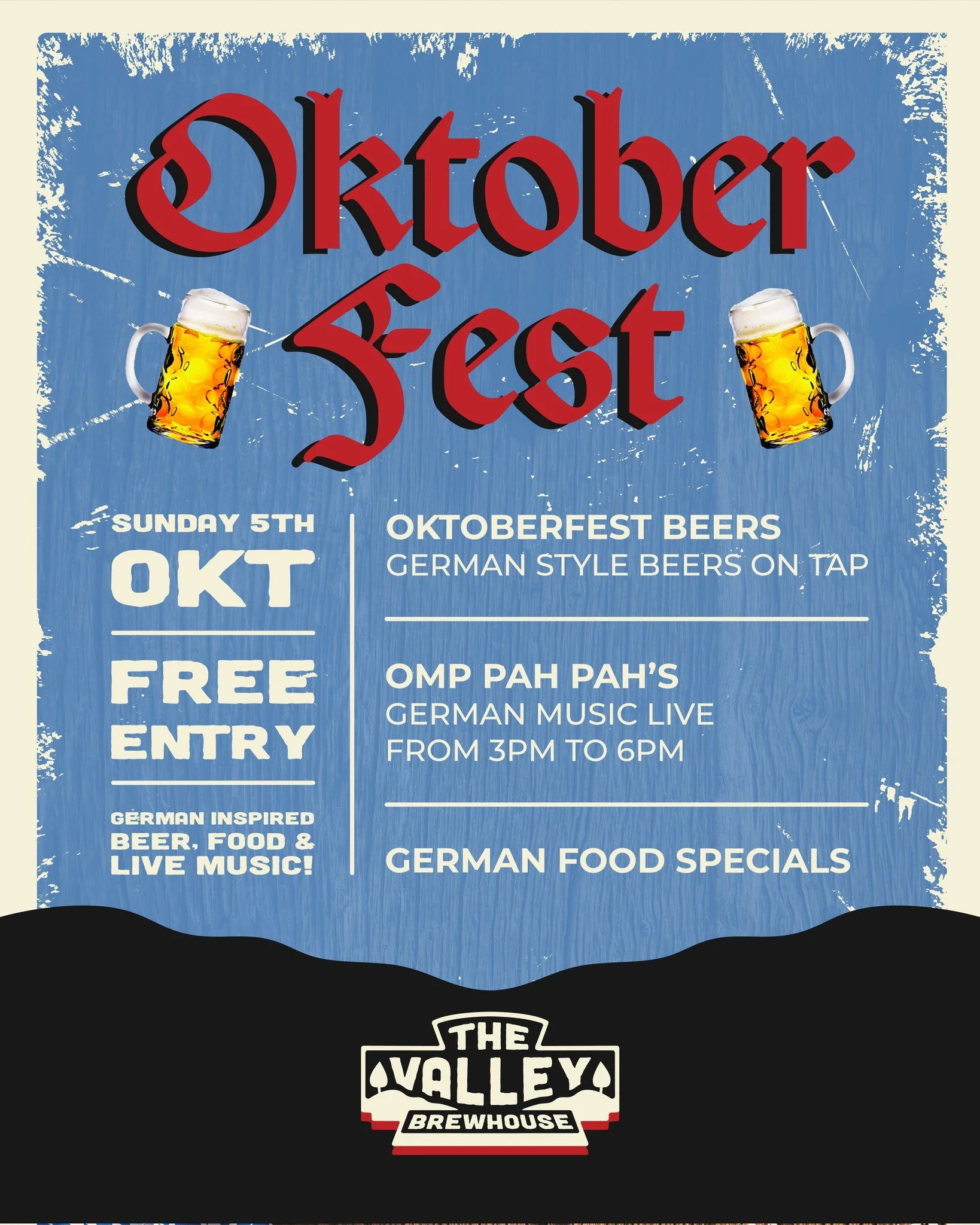 We&rsquo;re bringing Oktoberfest to life this October Long Weekend! 🍻

Have you booked your table yet?

🎉 Sunday 5th October
Join us for a day of German-inspired beer, food &amp; live music!

🎶 The Oompah Pah Pahs will be performing live from 3&nd