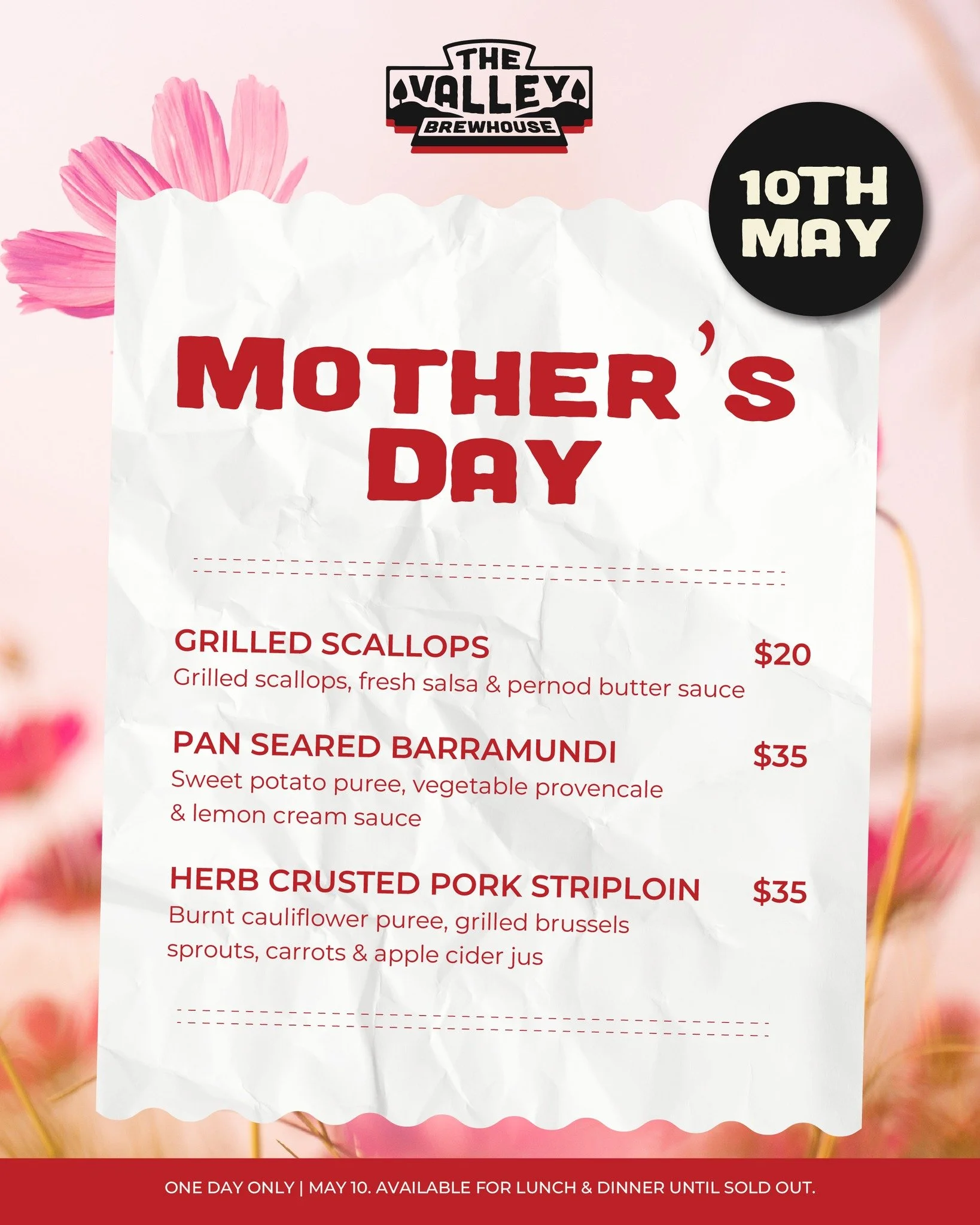 Here are today&rsquo;s Mother&rsquo;s Day food specials 💐🍽️

Happy Mother&rsquo;s Day to all the wonderful mums out there! We hope you have the best day celebrating with family &amp; good food 💖