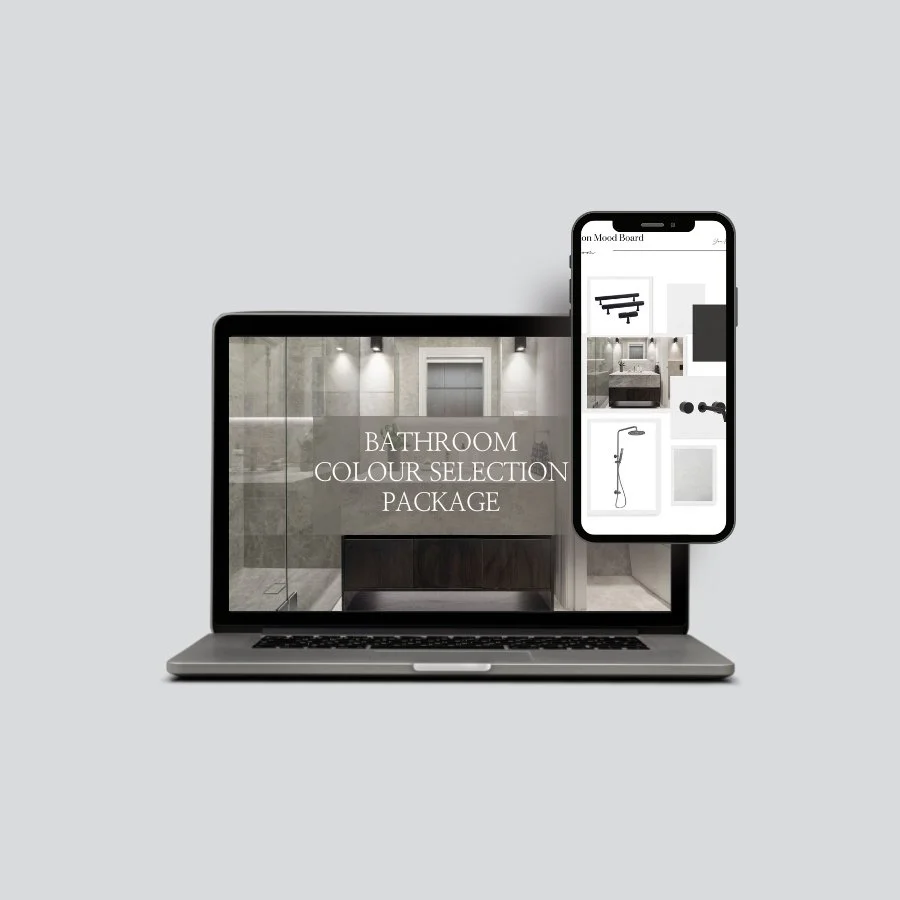 Bathroom colour consultation with expert advice on tiles, paint, and cabinetry finishes