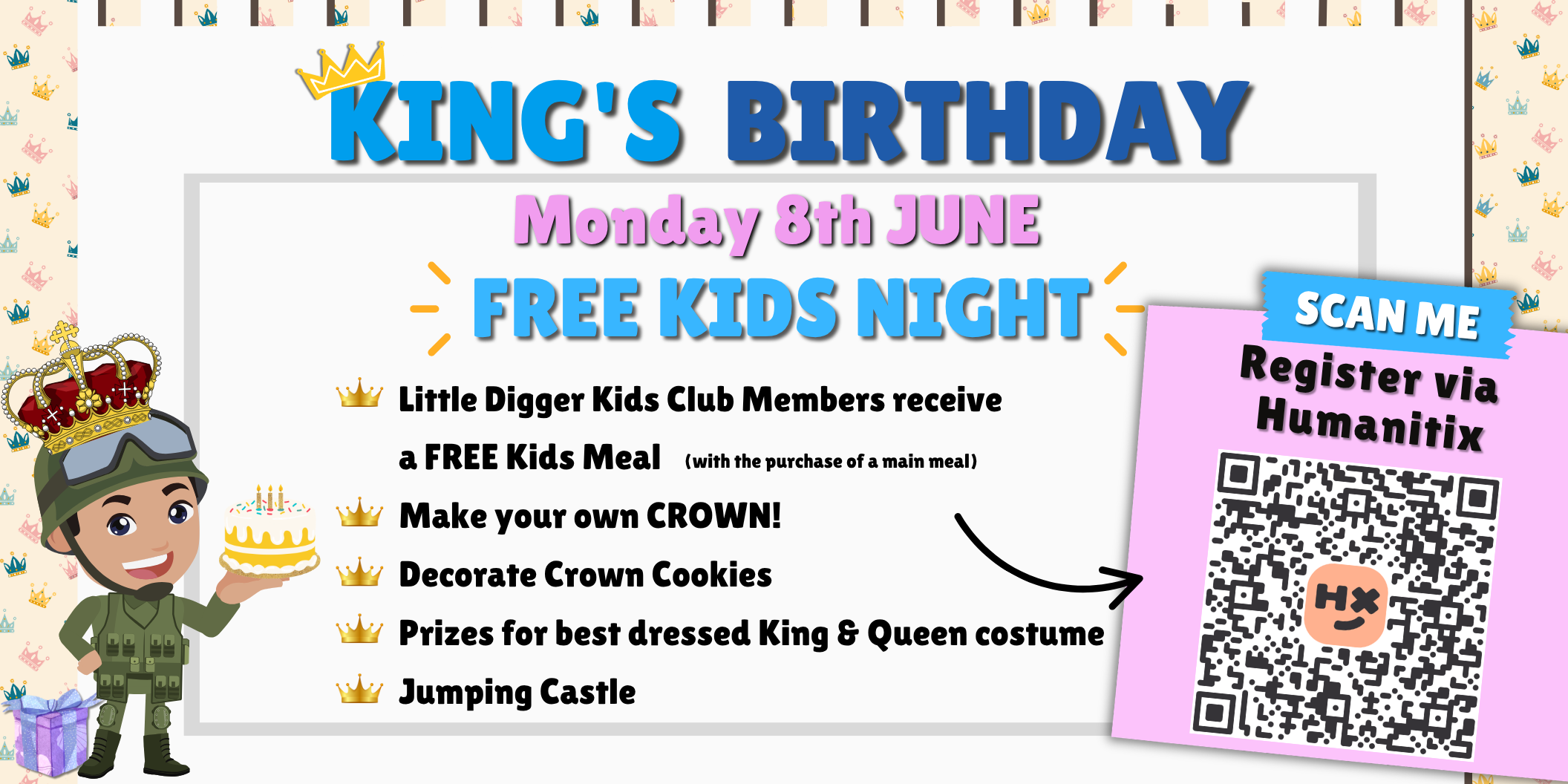 King's Birthday FREE Kids night