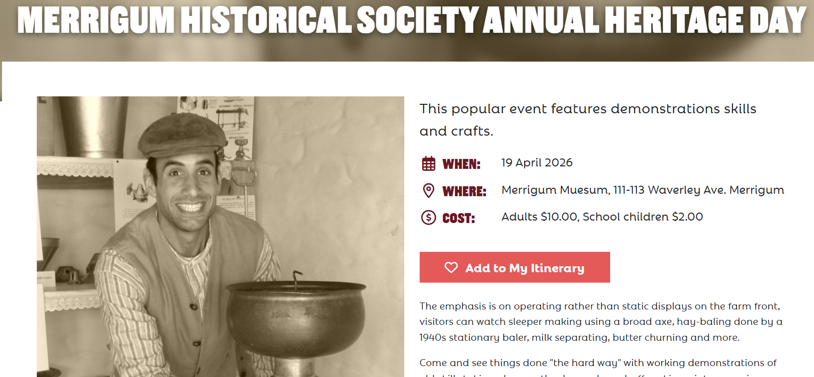 Merrigum Heritage Day