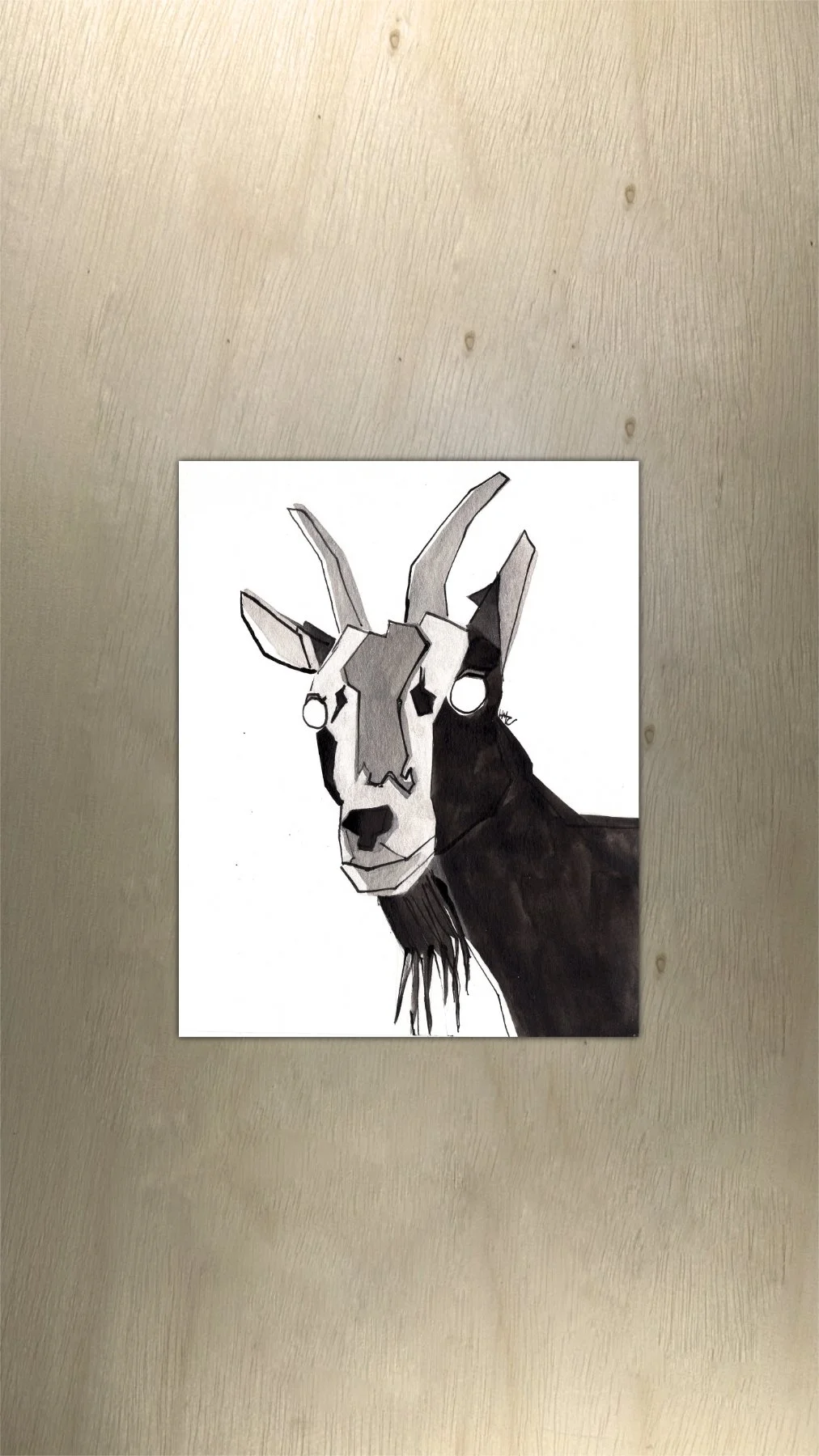 Goat Original Watercolor