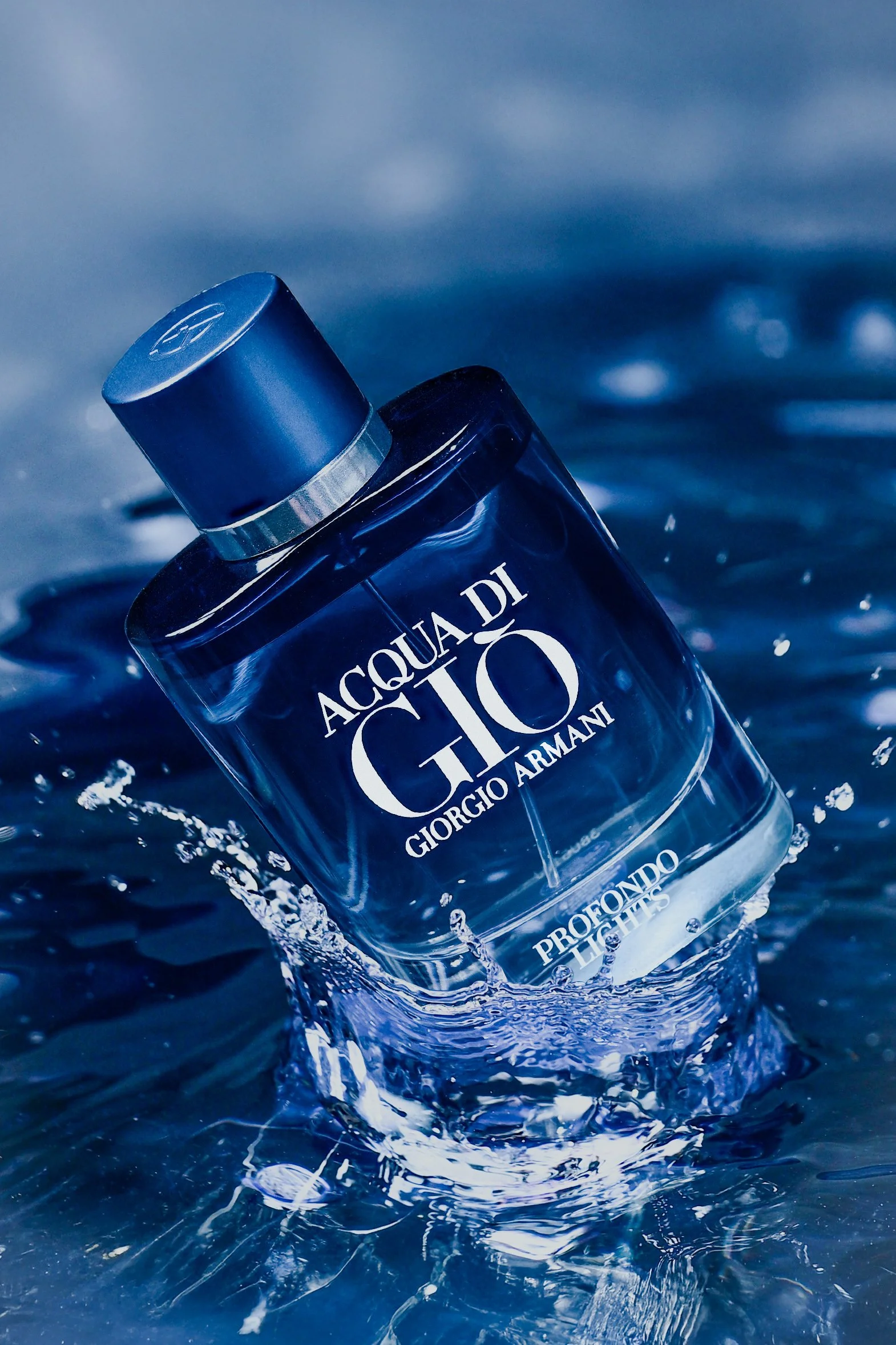 Product Photography of Acquq Di Gio profondo lights Cologne