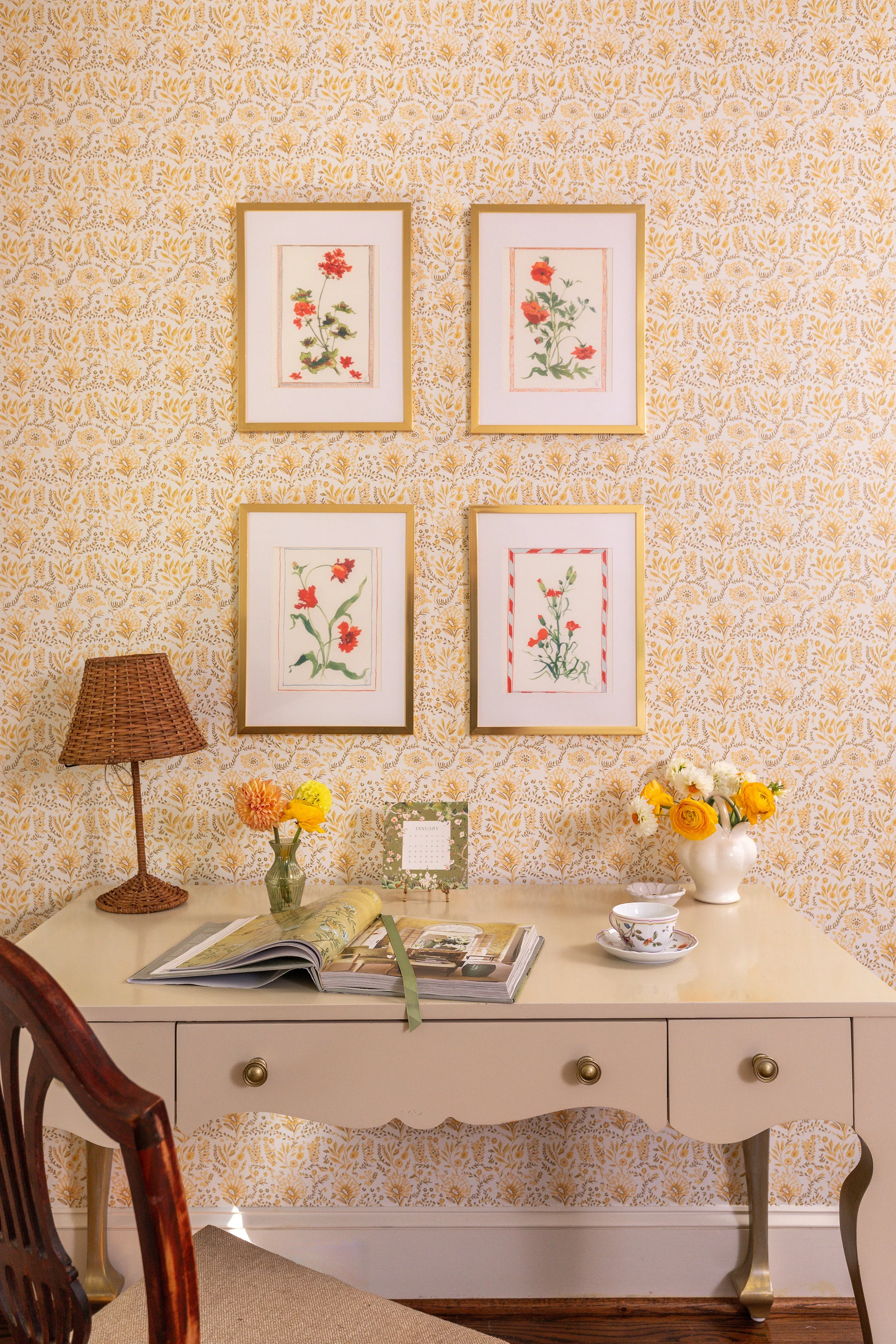  Spoonflower Guest Room Desk styling 
