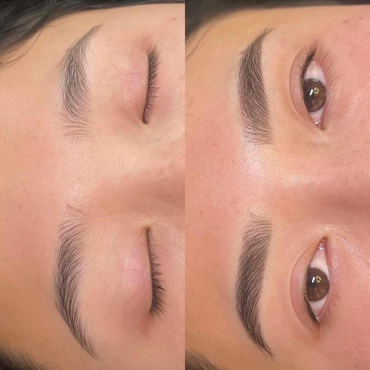 Defined, sculpted brows with microblading 🧚🏻&zwj;♂️✨ My client already had a great brow shape, but just wanted them to be more structured and full. I don&rsquo;t think they could have turned out any better 🤩

.
.
.
.
.
.
#microblading #microbladin