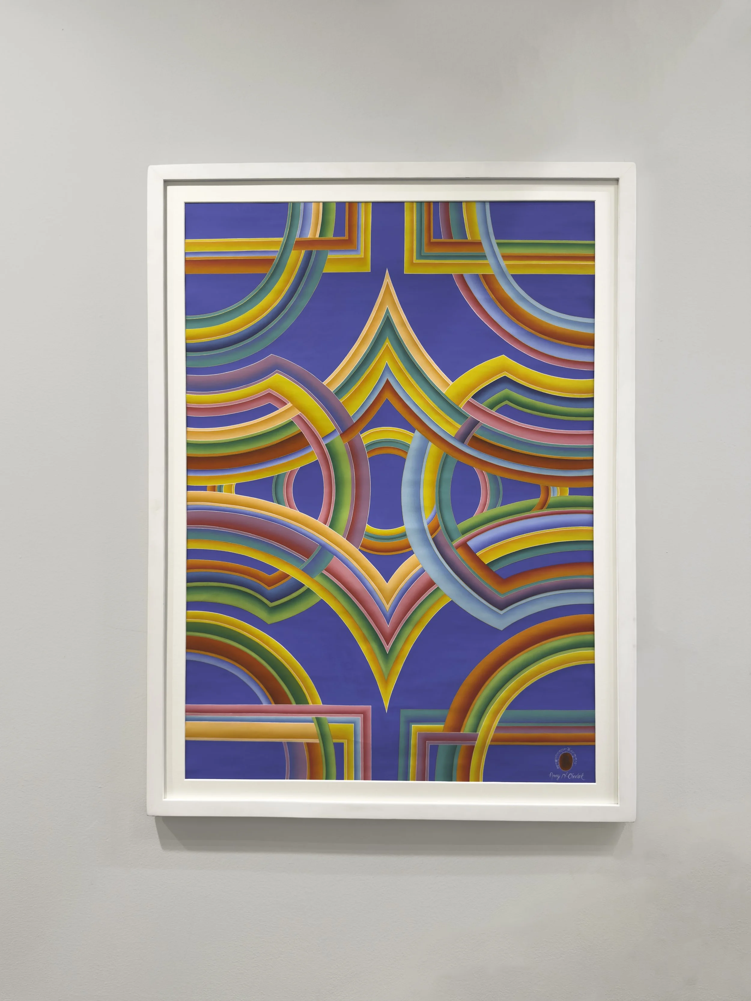 Boundless Mind | 2021 | Mineral pigment, gouache, and 24K gold on handmade canvas | 39 ¾ × 30 in.