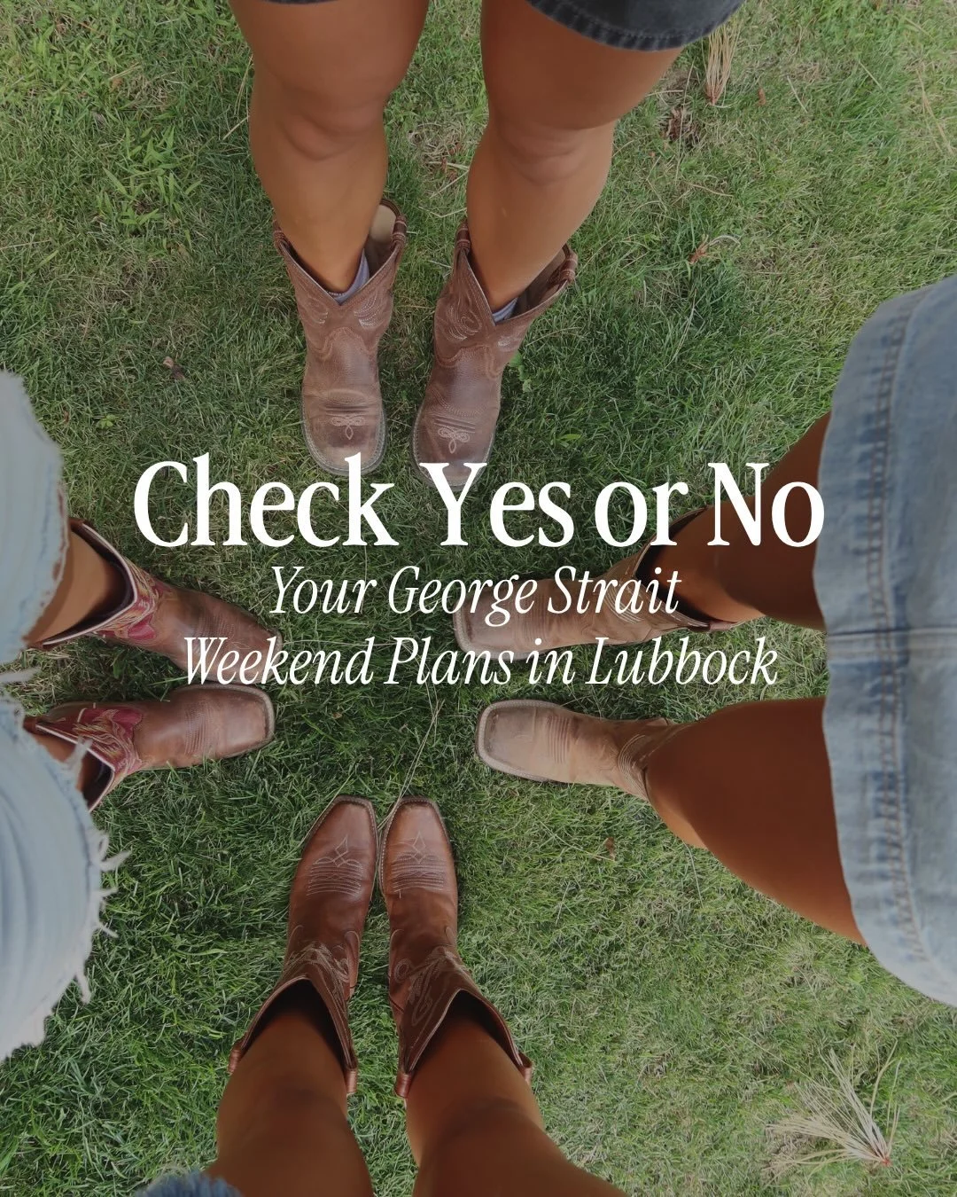 Check yes or no&hellip; are you going to George Strait this weekend? 🤠

If yes, I made your entire Lubbock weekend plans so you don&rsquo;t have to think. Outfits, pre-concert drinks, where to go after&hellip; it&rsquo;s all here.

Save this for the