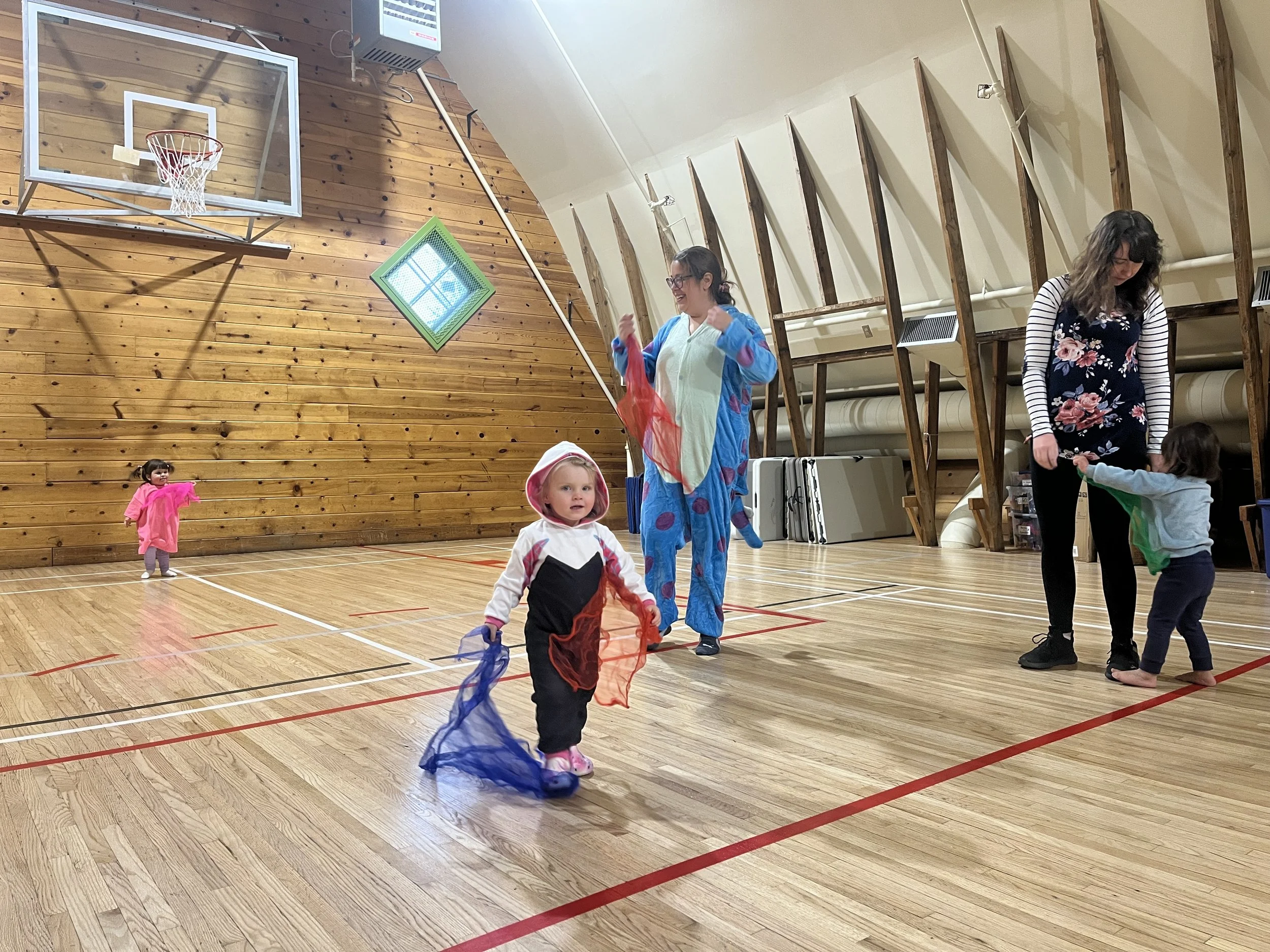 Halloween Zumbini party at the Shawnessy Barn for families with babies and toddlers